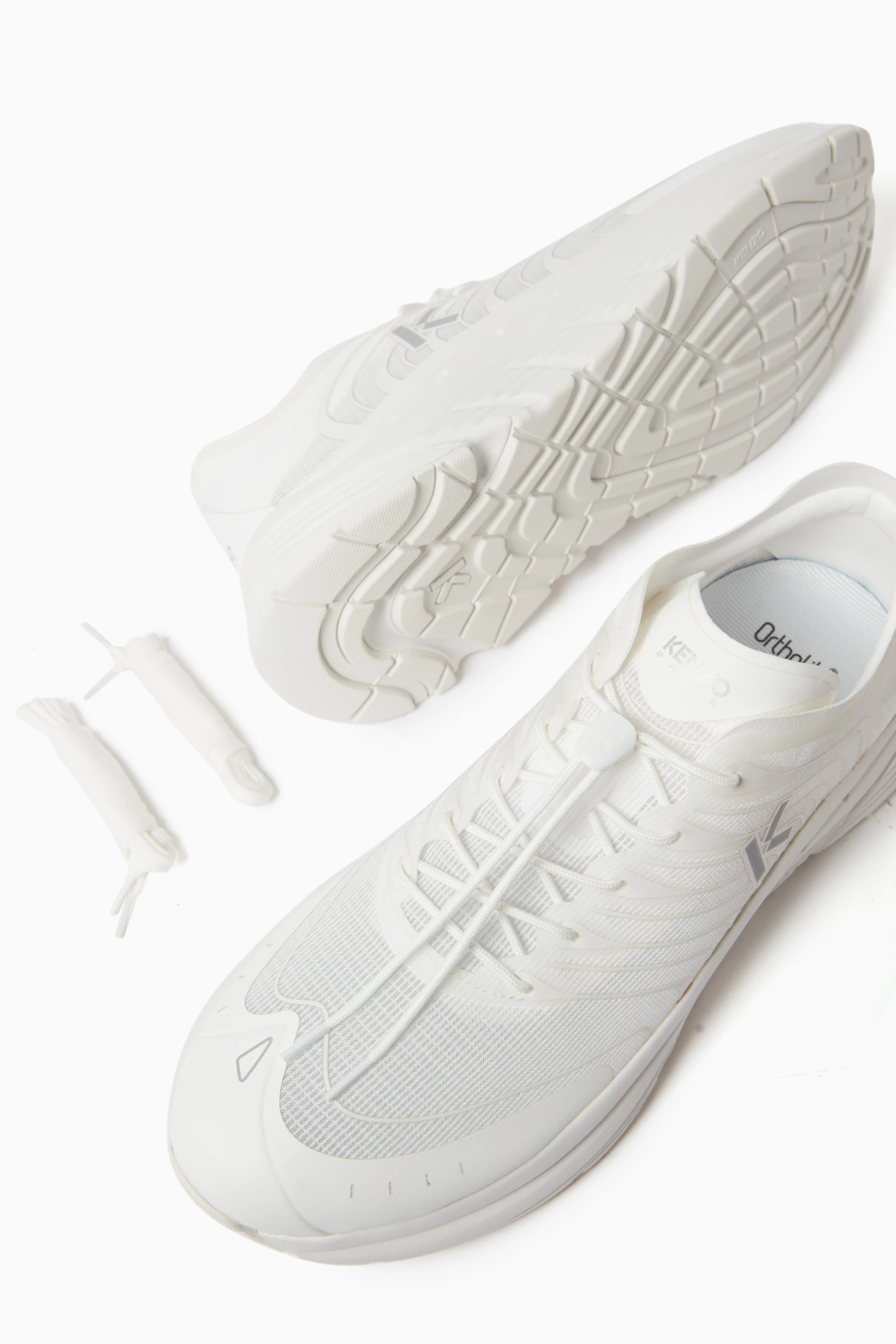Buy KENZO White Pace 2.0 Sneakers in Mesh For Men Online 