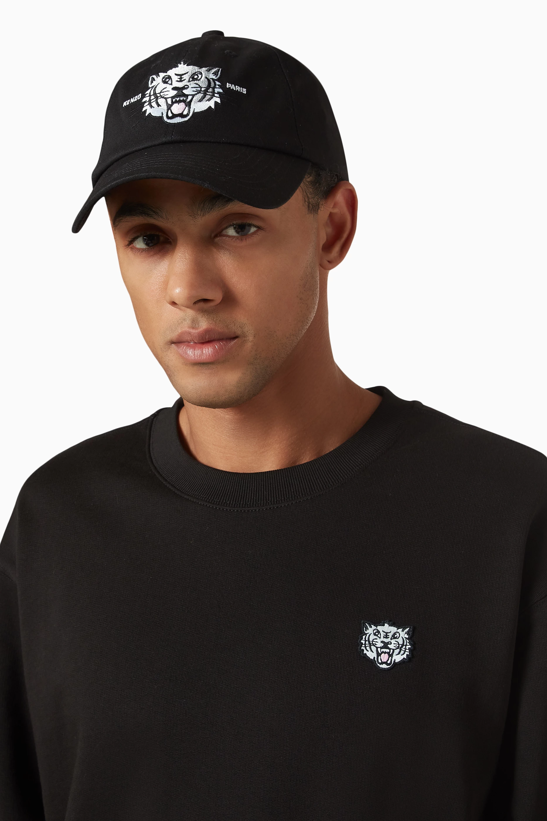 Buy KENZO Black Varsity Baseball Cap in Cotton For UNISEX