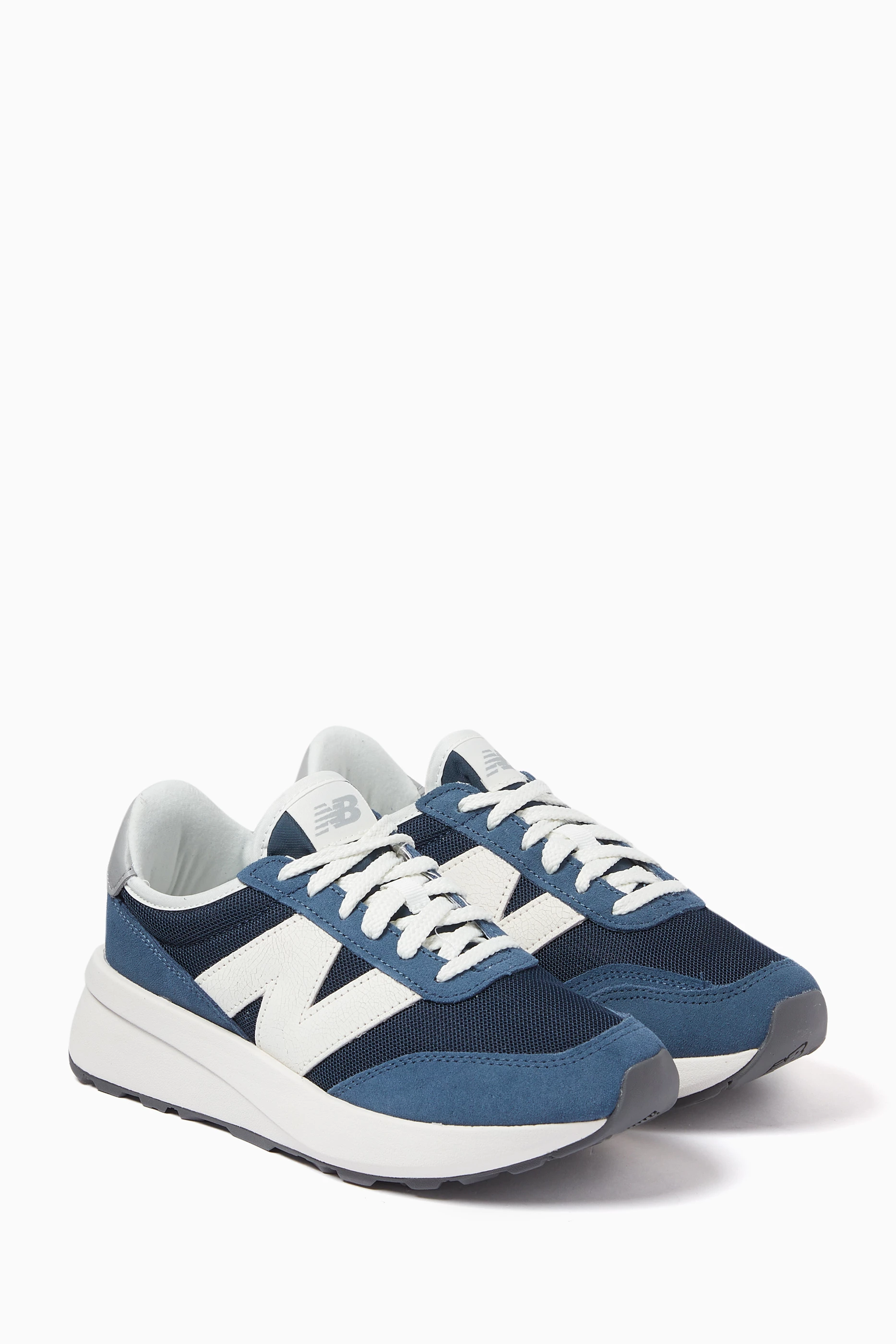 Buy New Balance Blue 370 Sneakers in Mesh Suede For Boys Online Ounass UAE