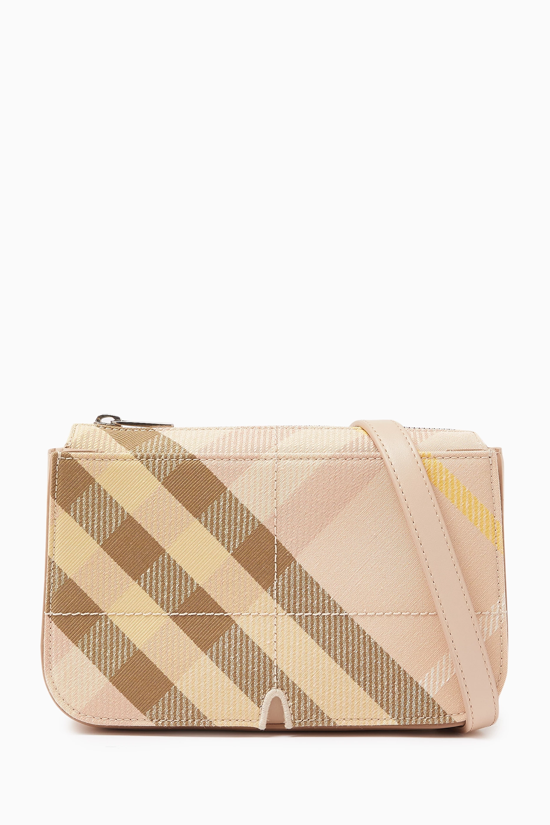 【関税＆送料込み】Burberry Snip Trifold Accessories Navy blue 'Snip' shoulder bag Burberry