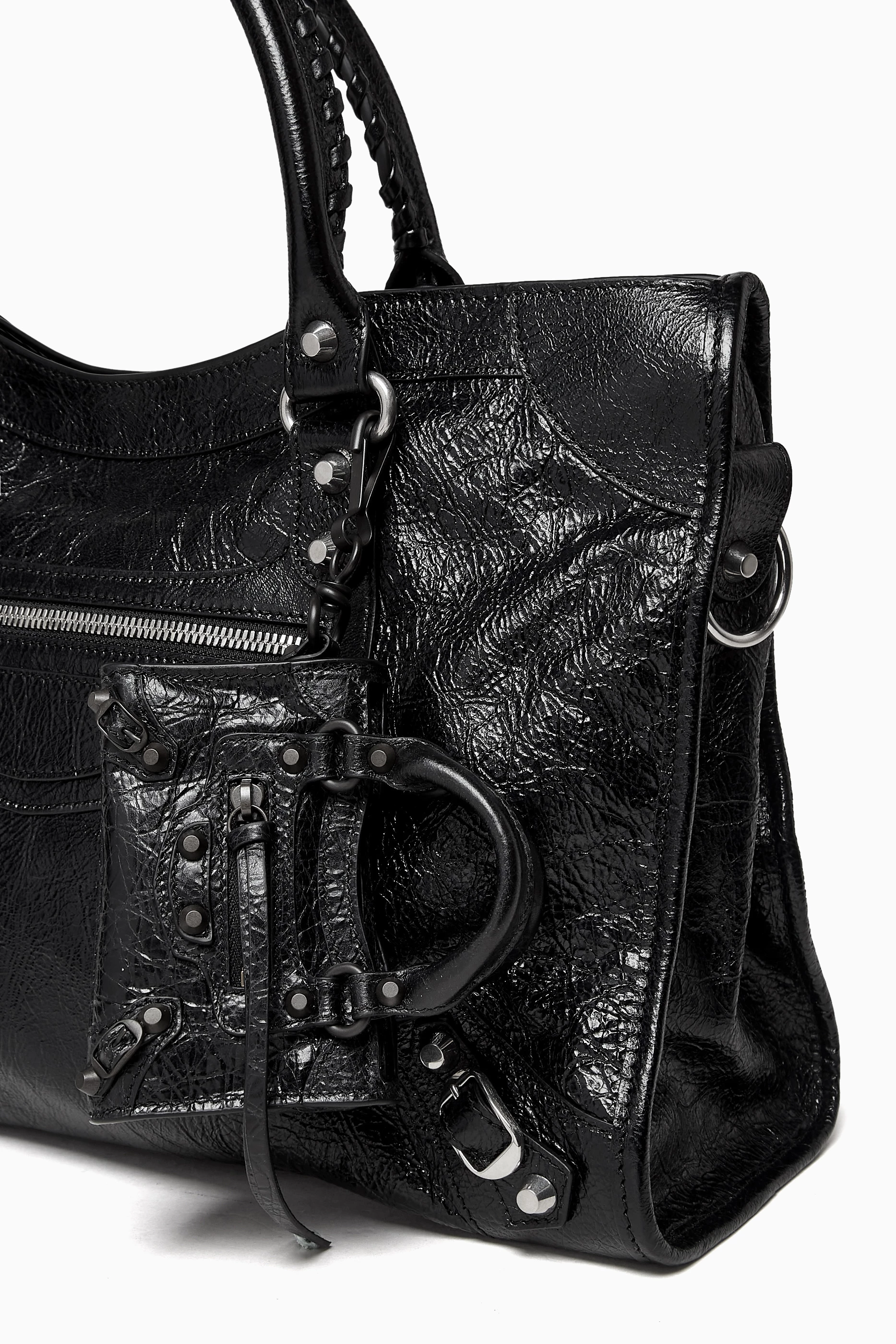 Buy Balenciaga Black Micro Le City Charm Bag in Arena Storico