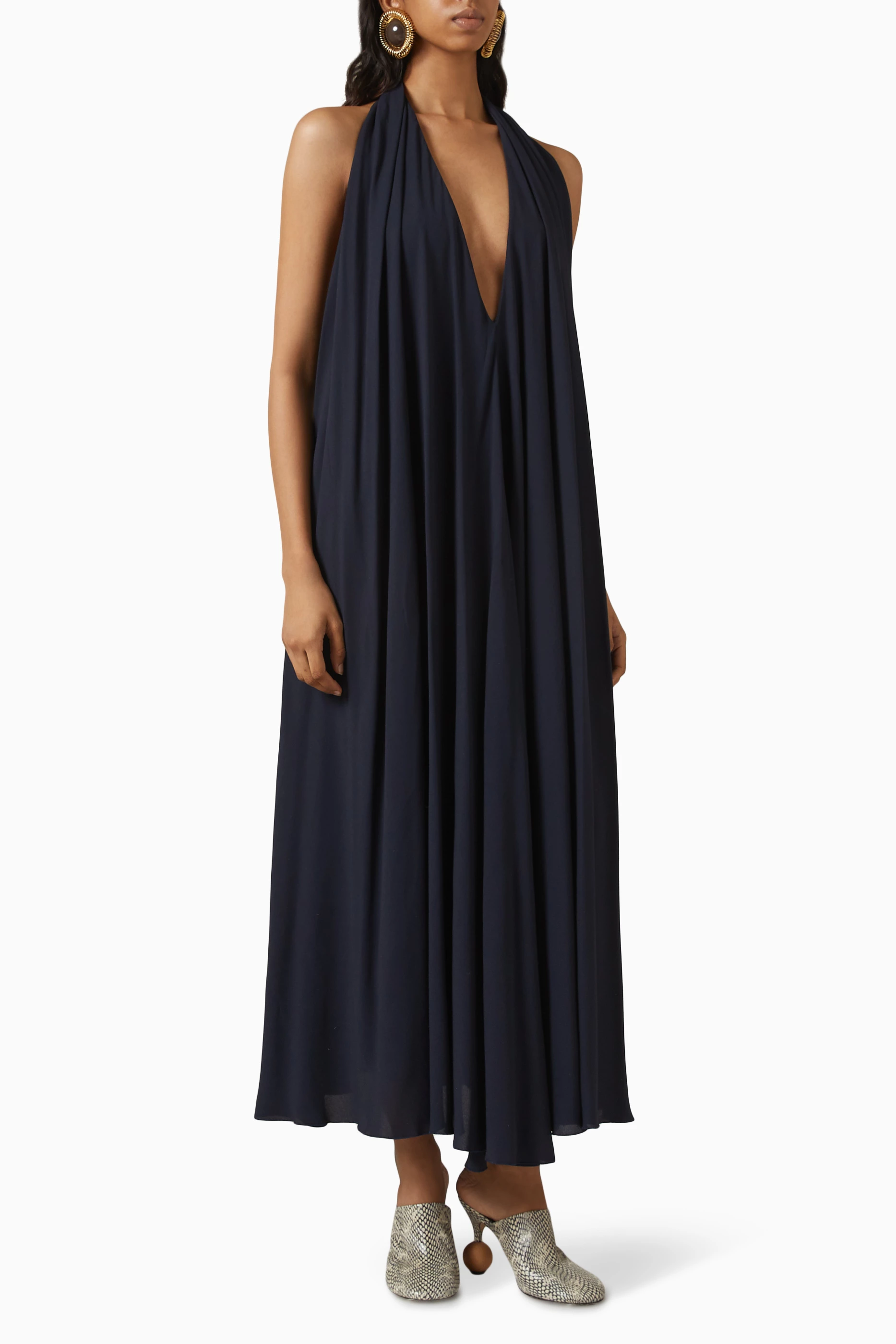 Buy Jacquemus Blue La Robe Norma Maxi Dress For Women Online
