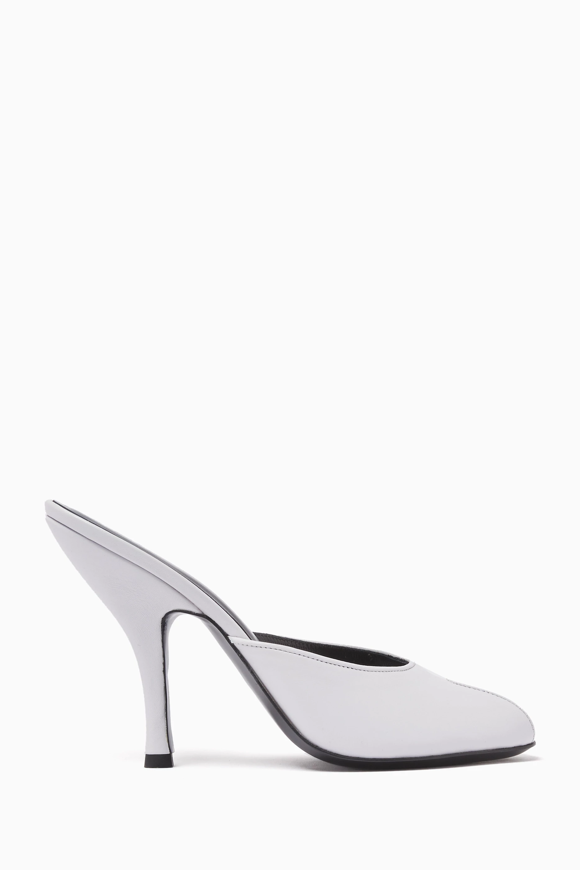 Buy Jude White Date 110 Mules in Leather For Women Online Ounass UAE