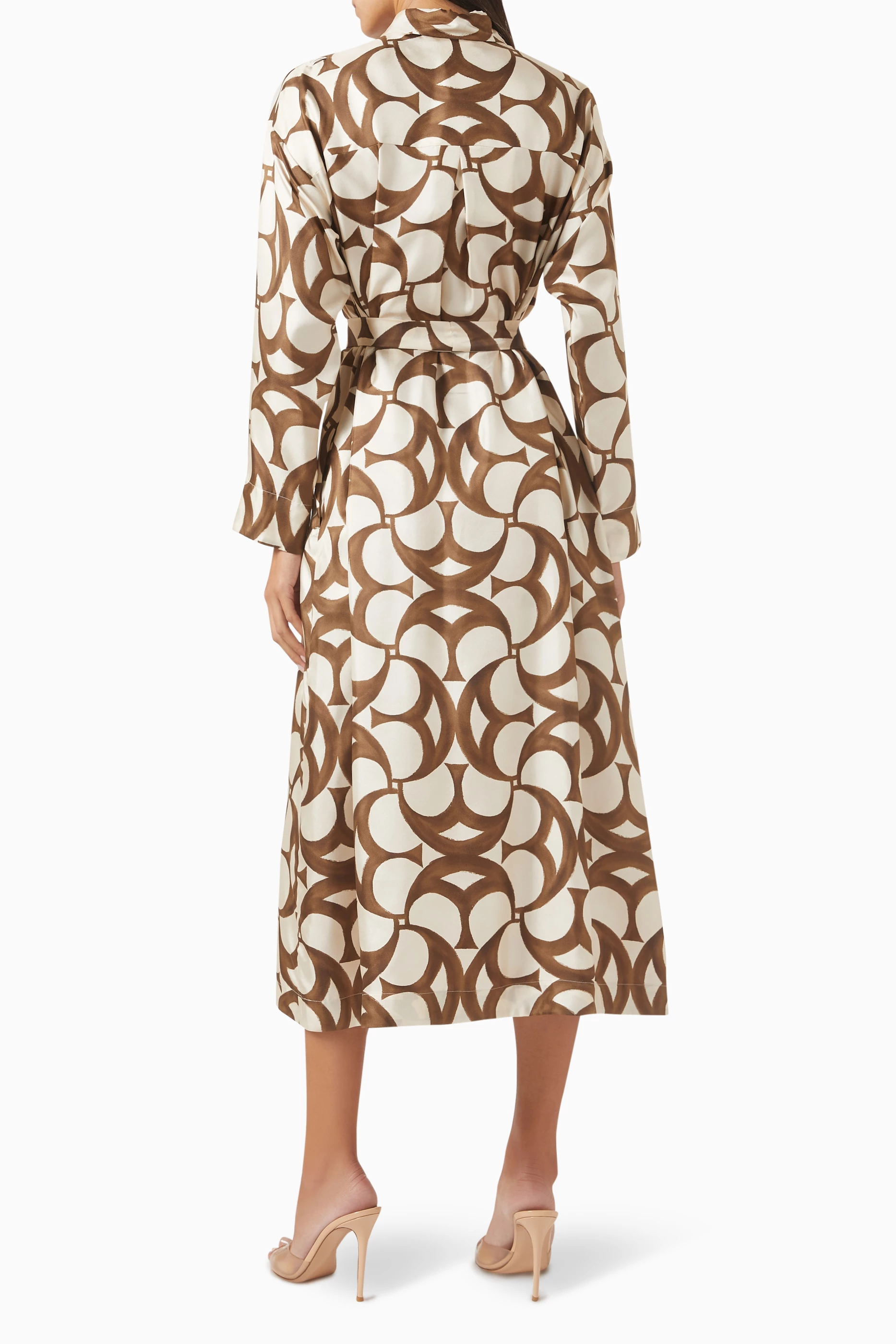 Buy Max Mara Neutral Ileana Maxi Shirtdress in Silk For