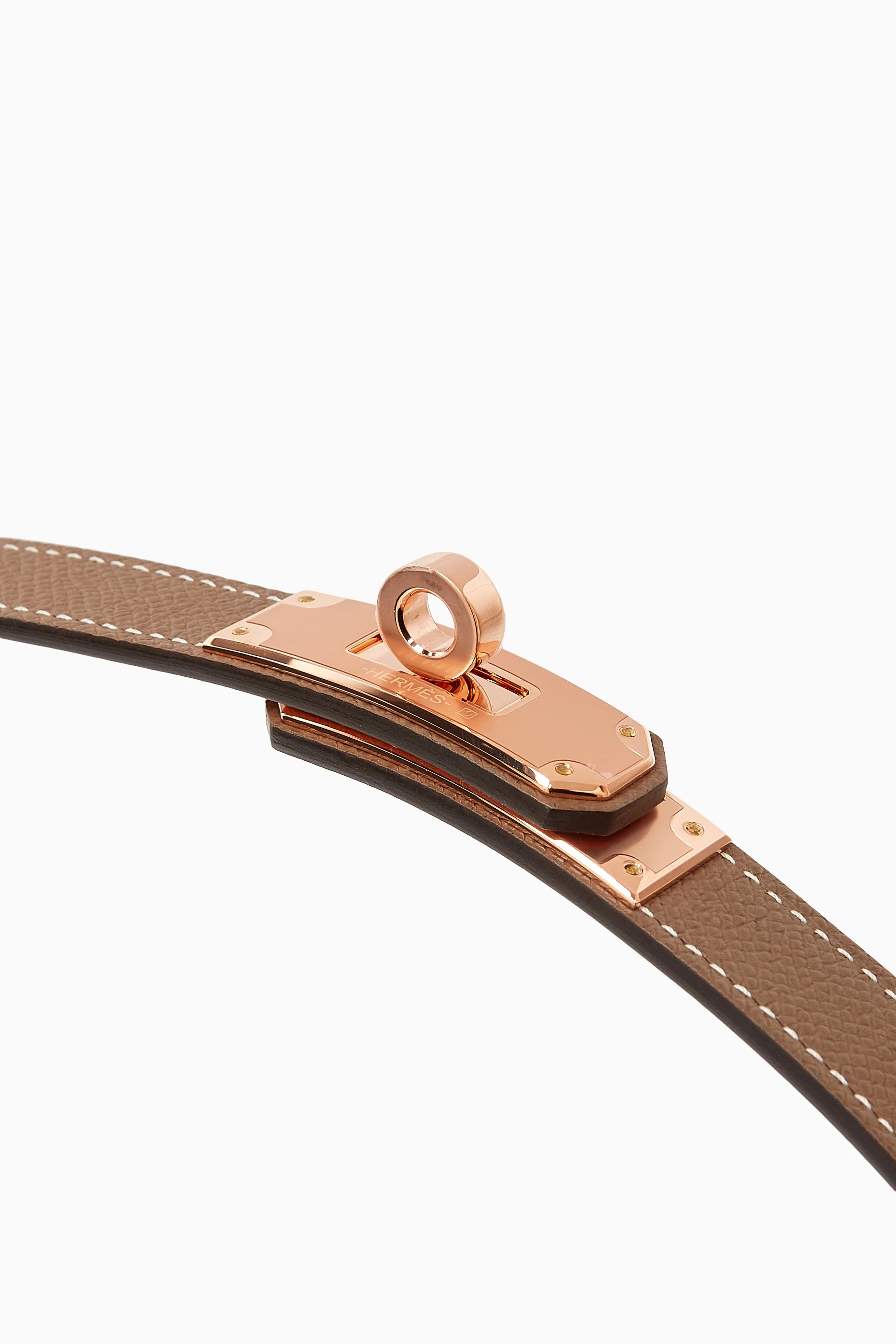 Buy Hermès Pre-Loved Grey Unused Kelly Belt in Epsom Leather For