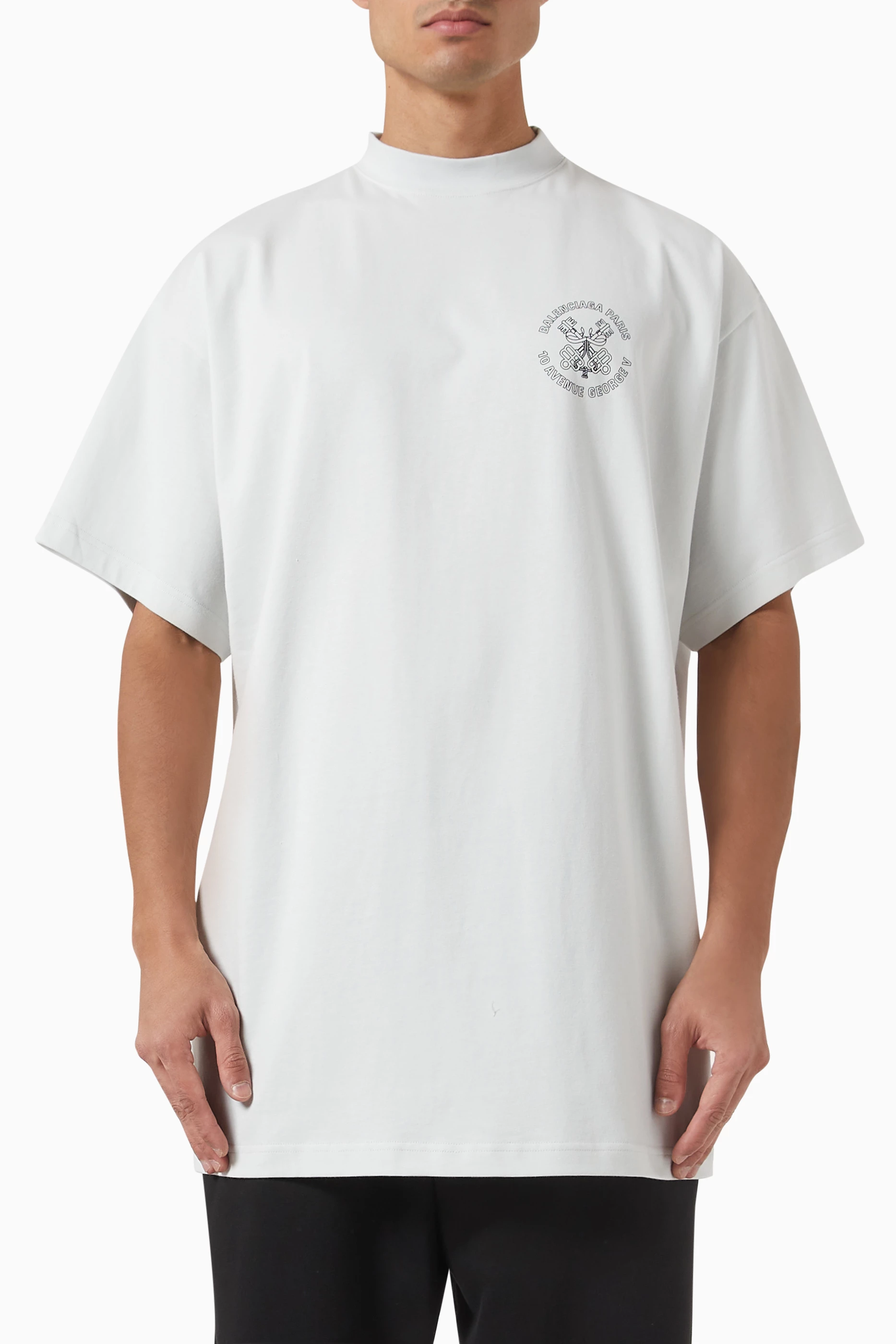 【BALENCIAGA】Key Crest オーバーサイズ Tシャツ 251342M213009_1.jpg