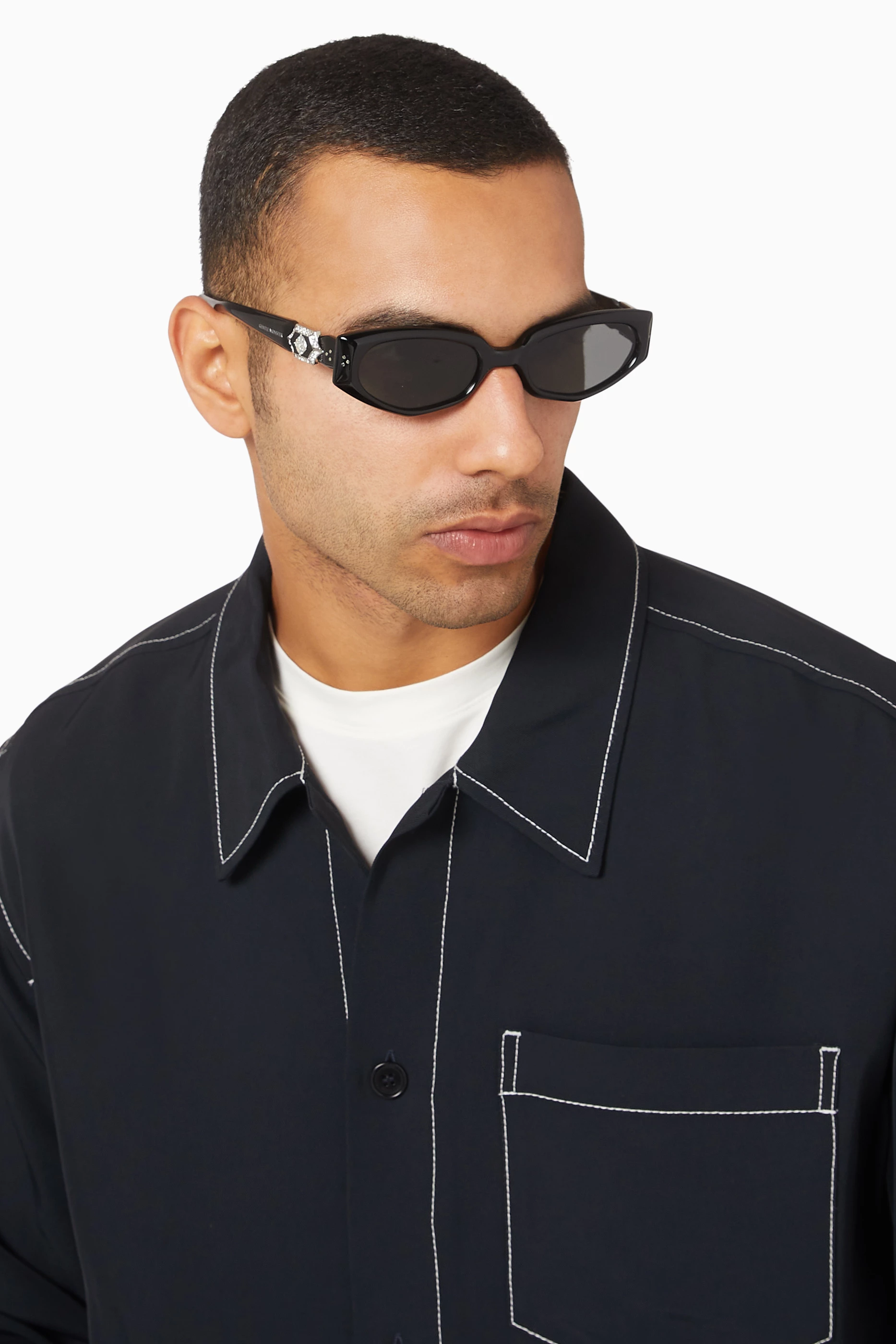 Buy Gentle Monster Black Ruvy Van 01 Sunglasses in Acetate For