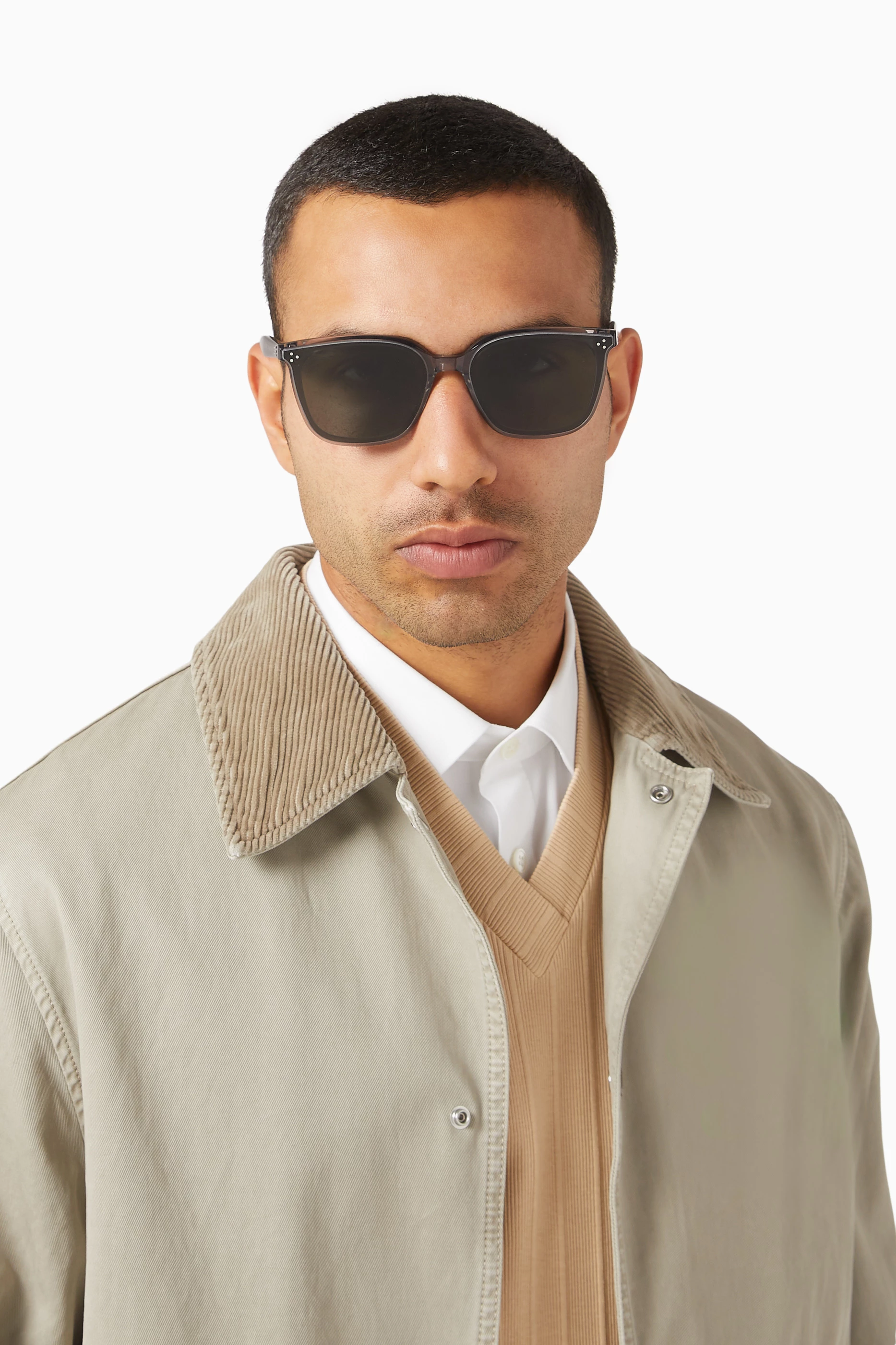 Buy Gentle Monster Grey By Row GC12 Sunglasses in Acetate For