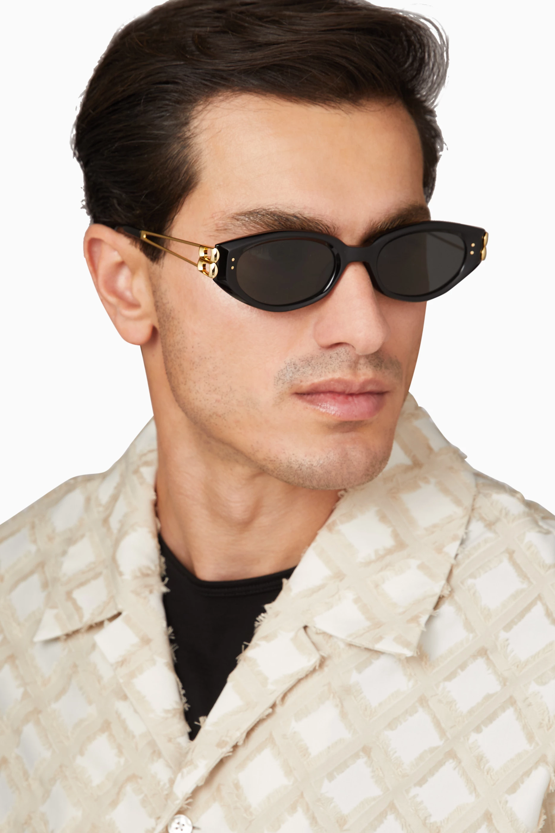Buy Gentle Monster Black Kunst 01GD Sunglasses in Acetate For