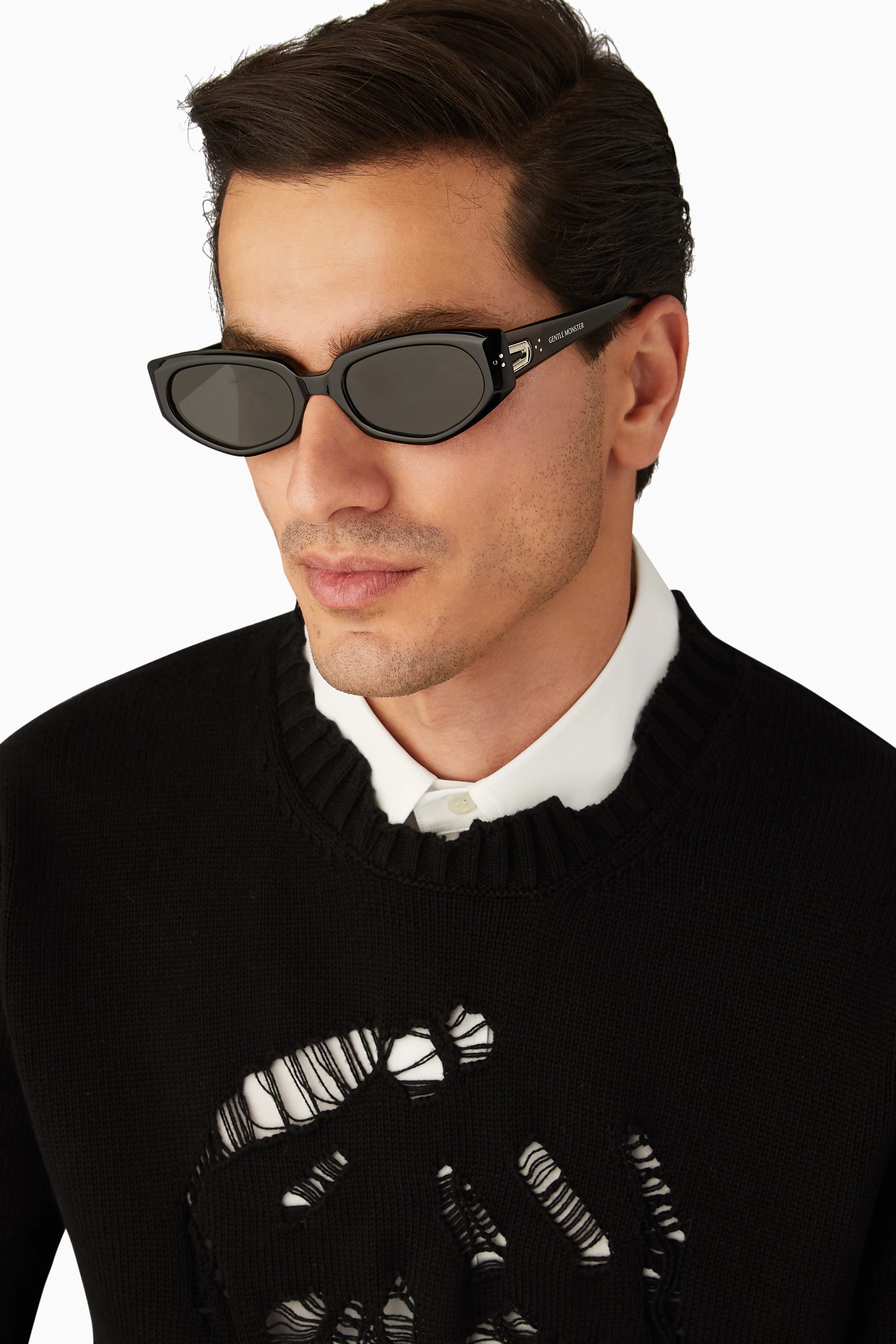 Buy Gentle Monster Black Devon 01 Sunglasses in Acetate For UNISEX
