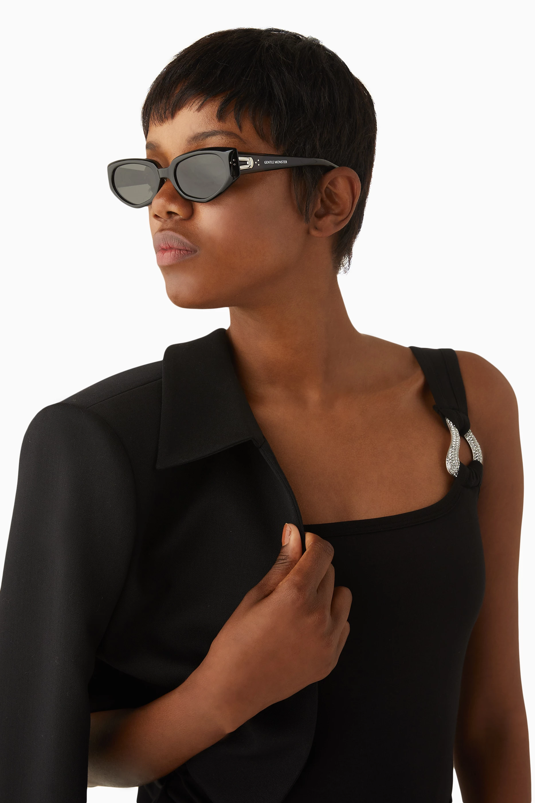 Buy Gentle Monster Black Devon 01 Sunglasses in Acetate For UNISEX