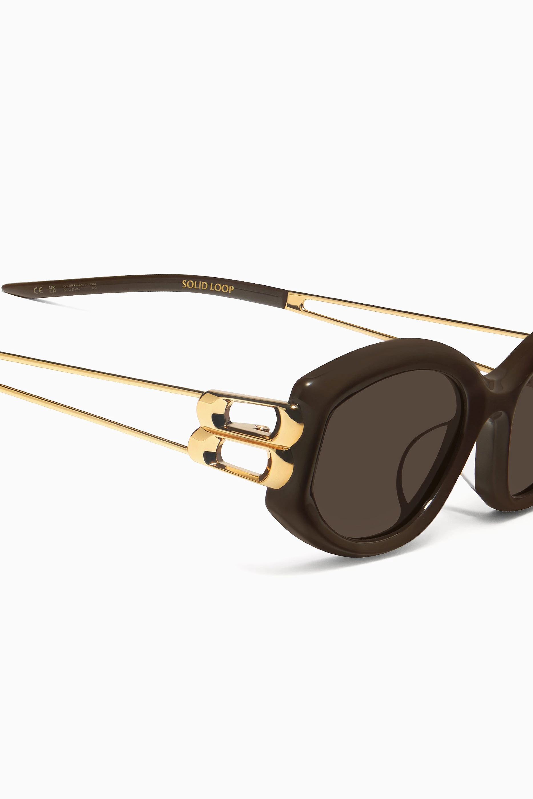 Buy Gentle Monster Brown Solid Loop BR3 Sunglasses in Acetate