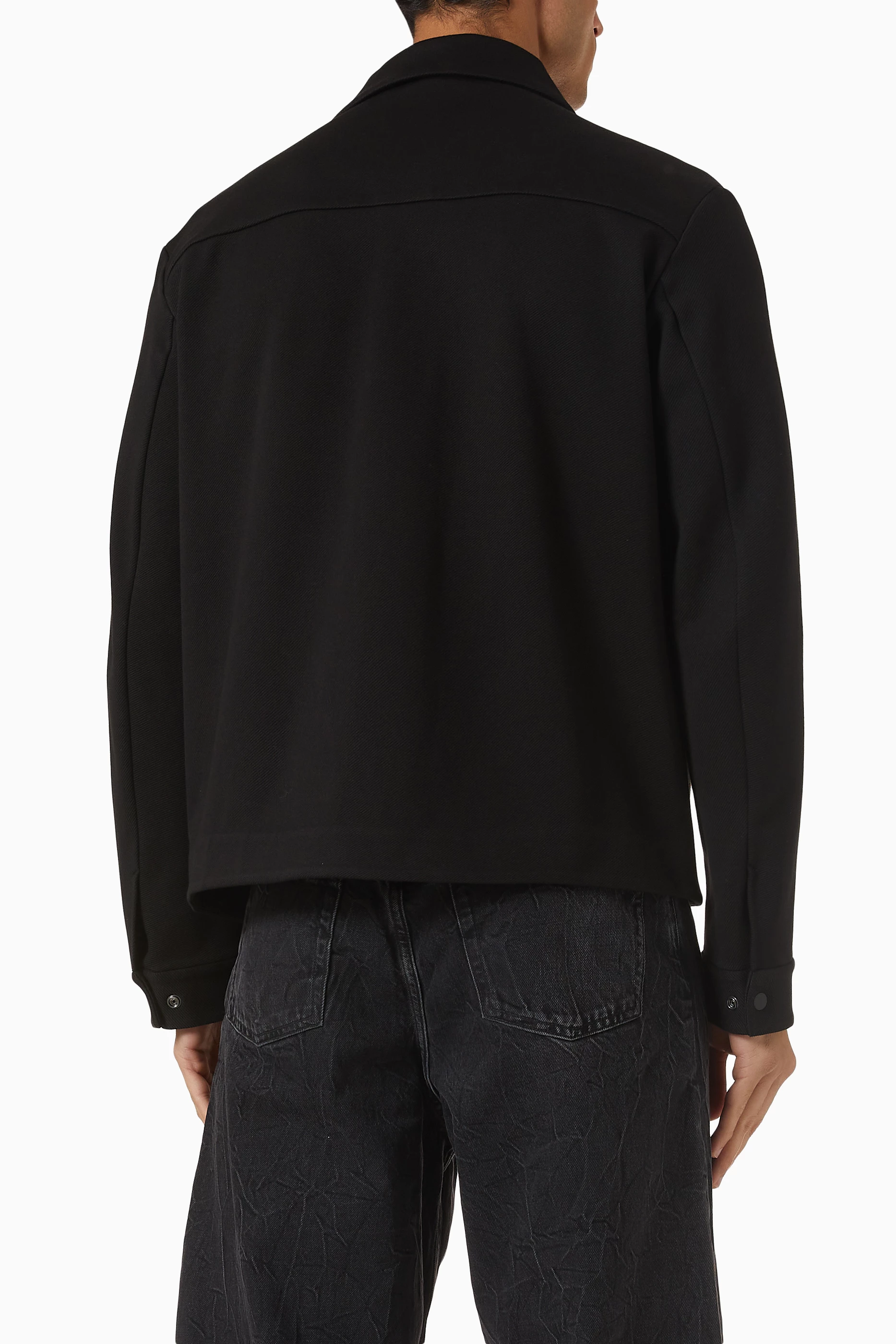 Buy COS Black Jersey-Twill Shirt Jacket For Men Online | Ounass UAE