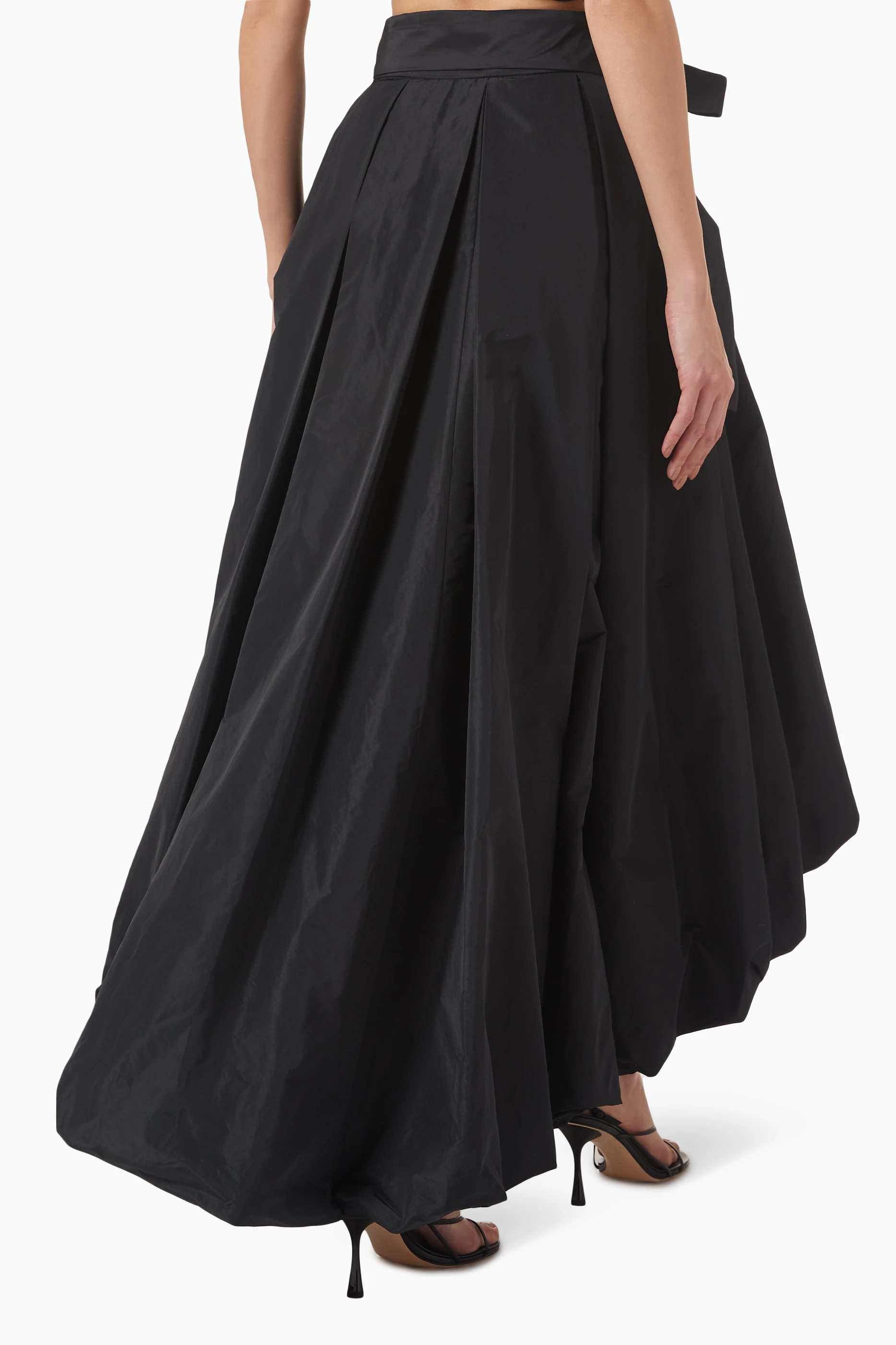 Buy PINKO Black Barbagianni Balloon Skirt in Taffeta For