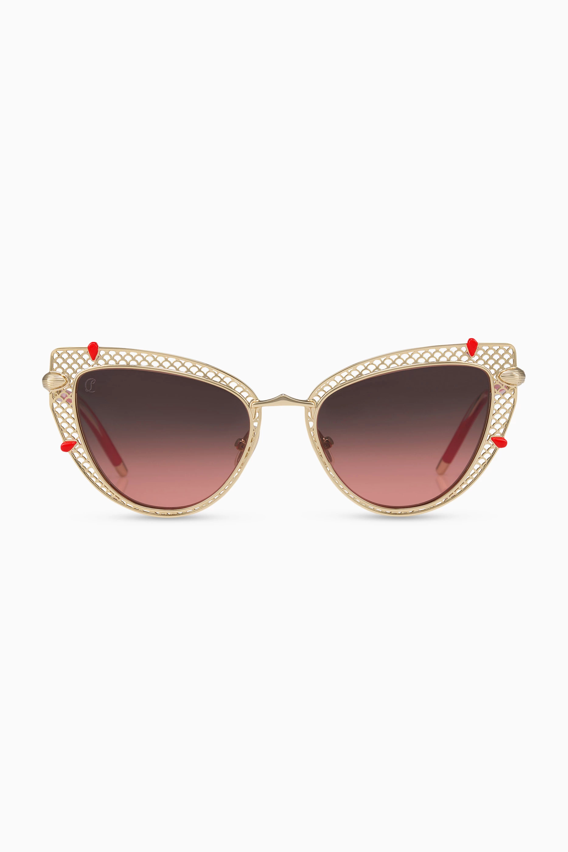 25SS【ルブタン】Miss Z LB0002サングラス メタル ゴールド Dolly LB0002 Gold Metal - Eyewear - Christian Louboutin