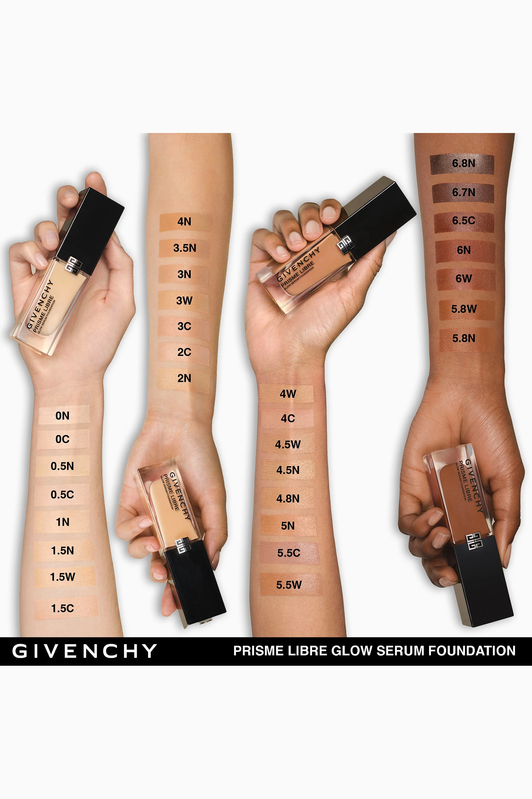 GIVENCHY PRISME LIBRE GLOW SERUMファンデ0.5C Prisme Libre Glow Serum Blurring & Hydrating Foundation