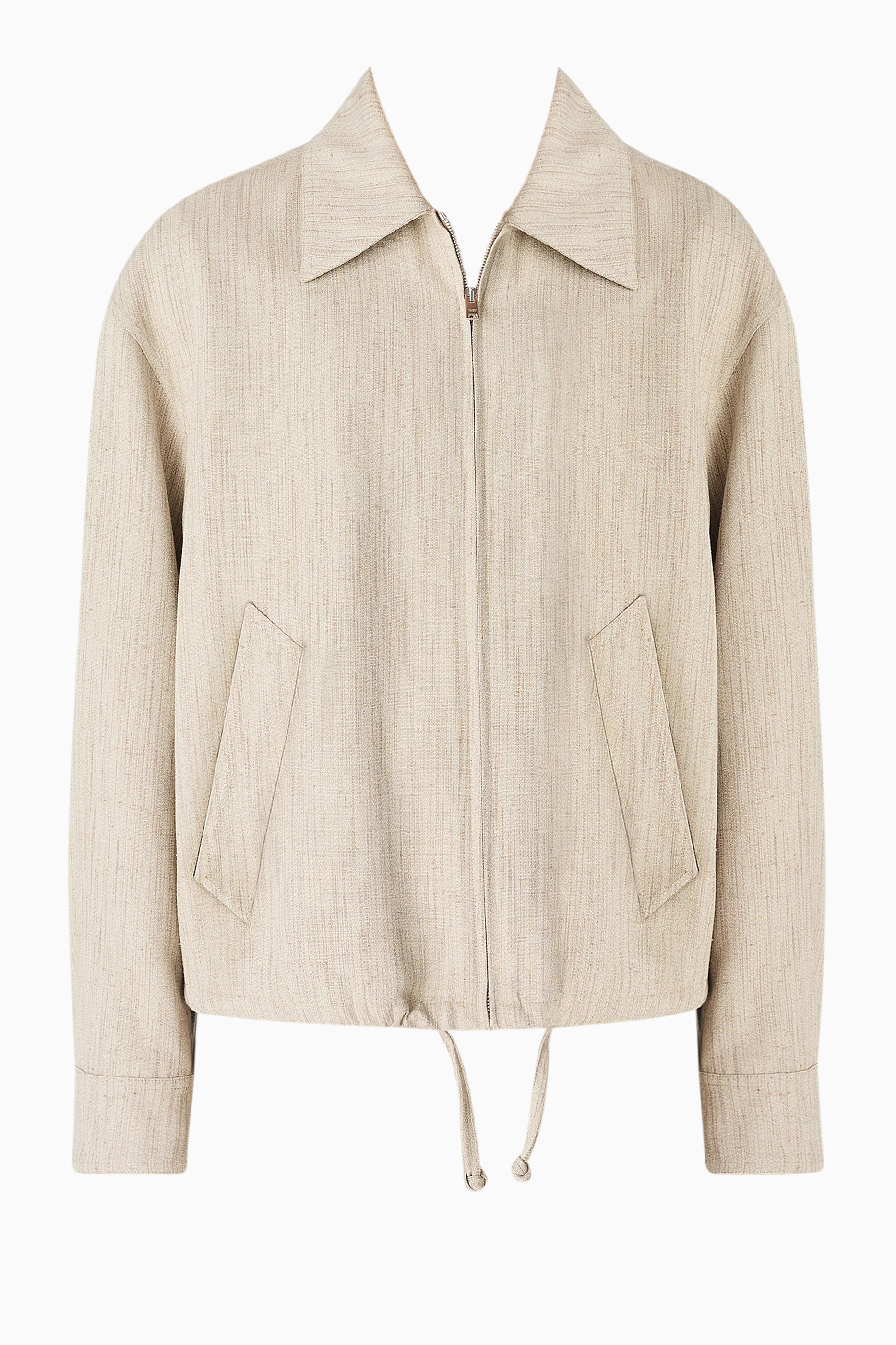 Buy Bottega Veneta Grey Kimono Blouson Jacket in Viscose & Silk