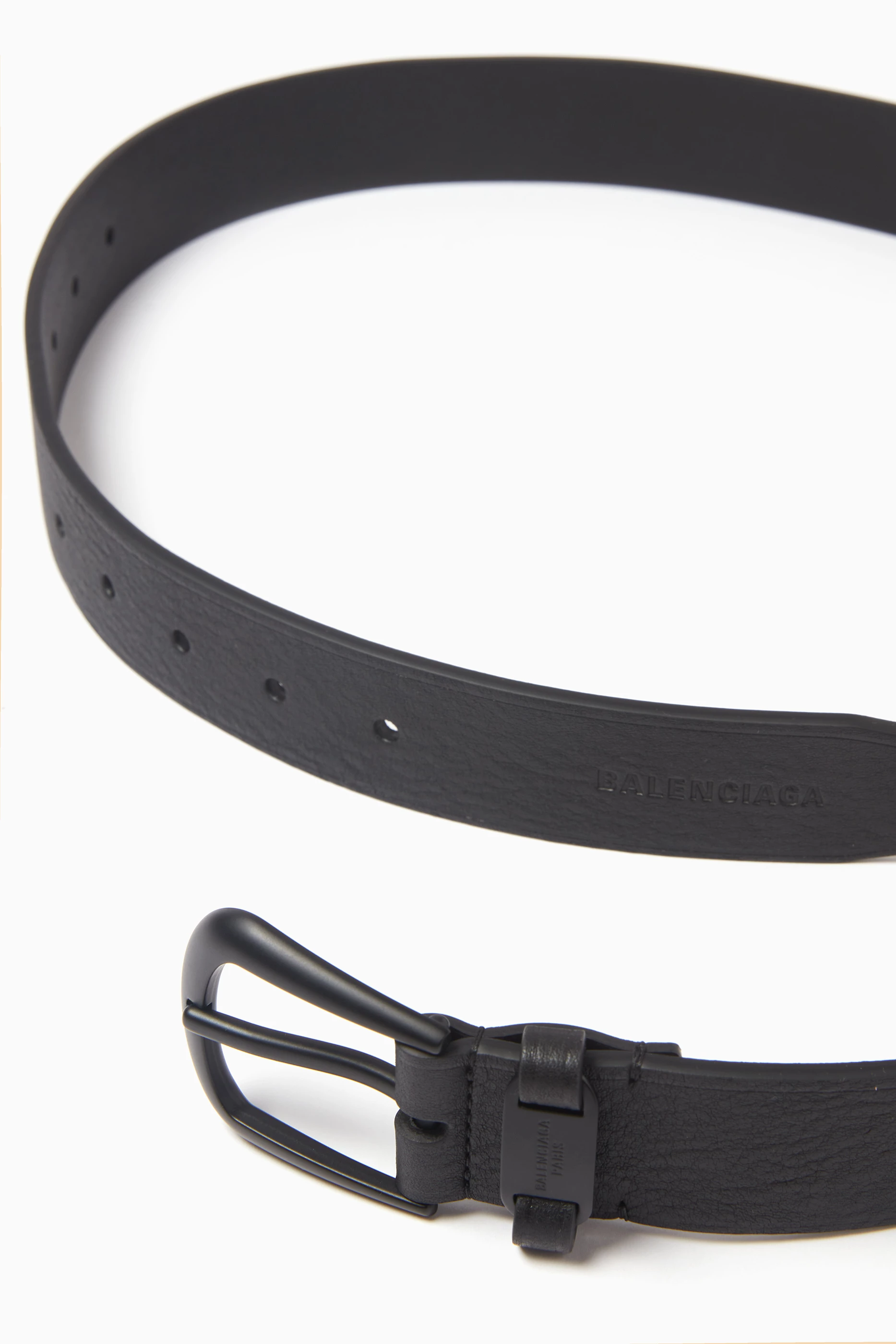 Buy Balenciaga Black Suit Belt in Leather For Men Online | Ounass UAE