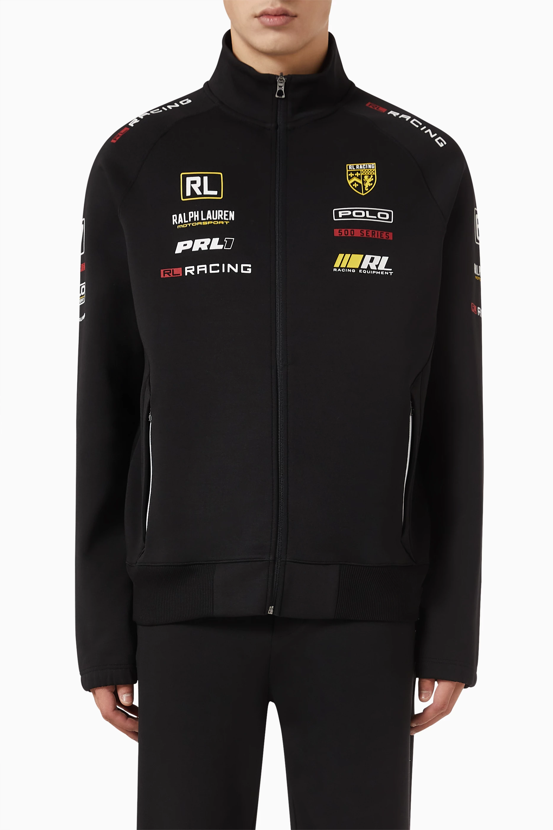 Buy Polo Ralph Lauren Black Motorsport Track Jacket in Cotton