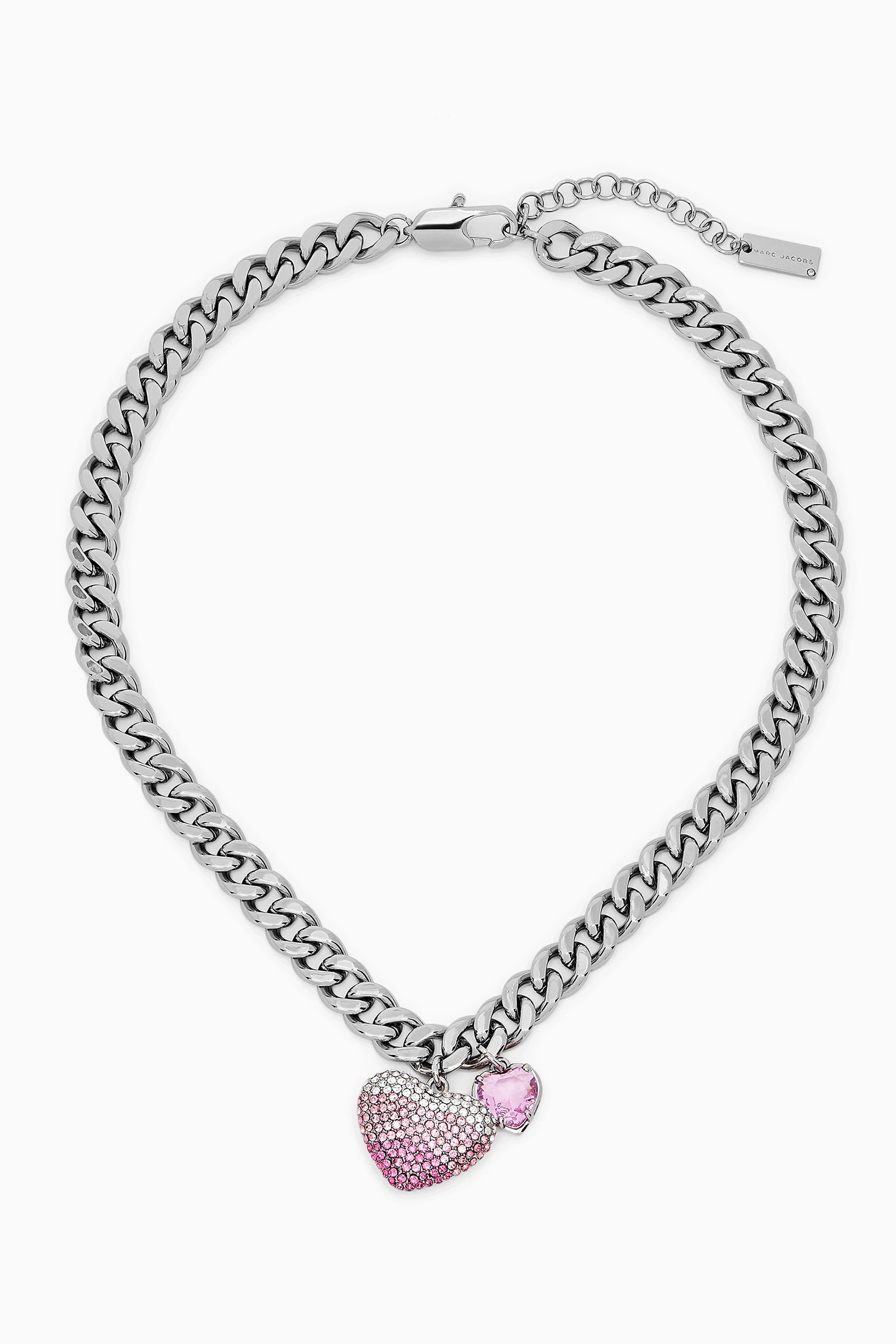 Buy Marc Jacobs Pink The Heart Balloon Pave Necklace in Brass For 