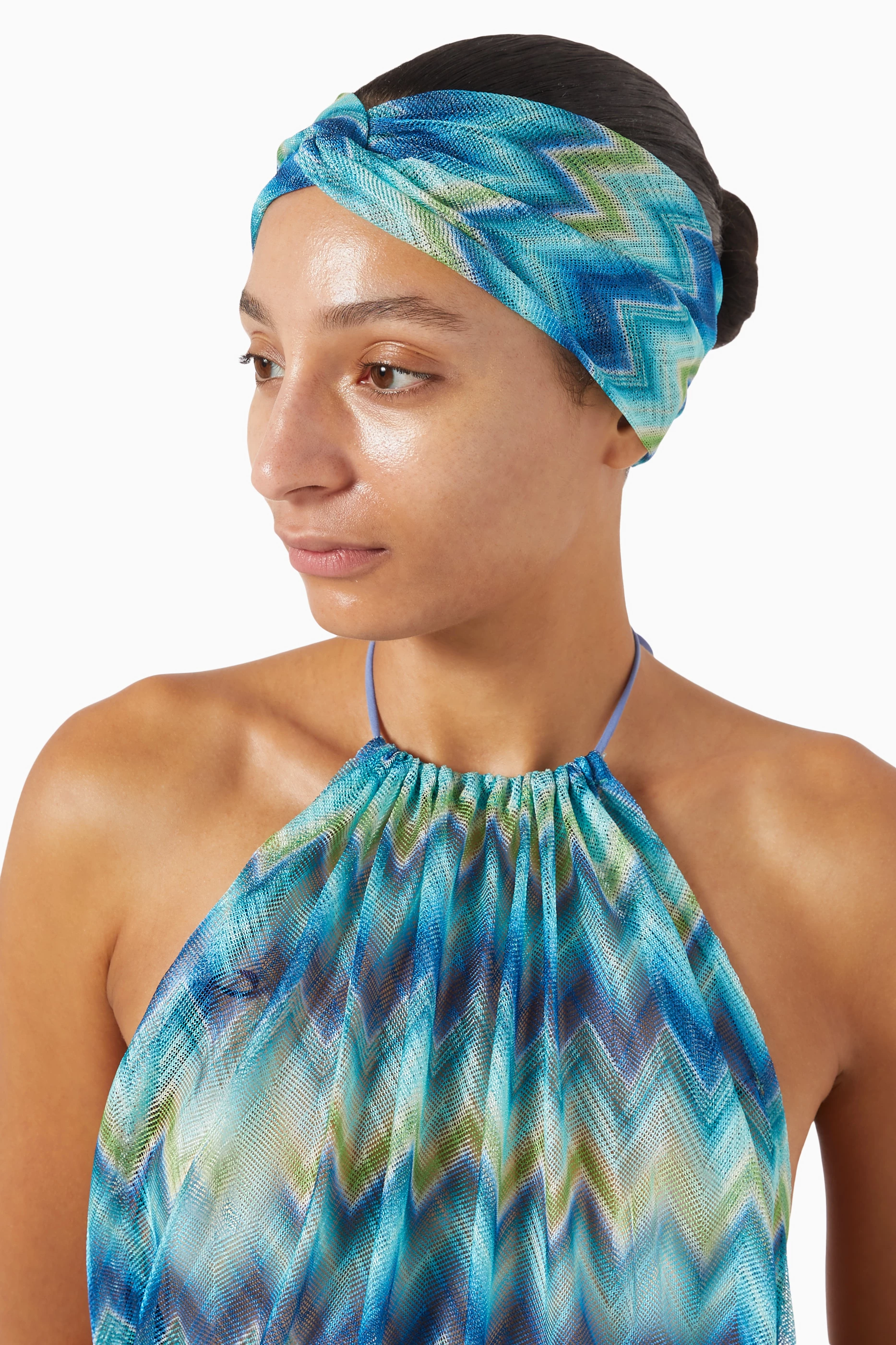 Missoni zig zag headband shopbop NWT Wool-blend zigzag headband Multicoloured | Missoni main image 2