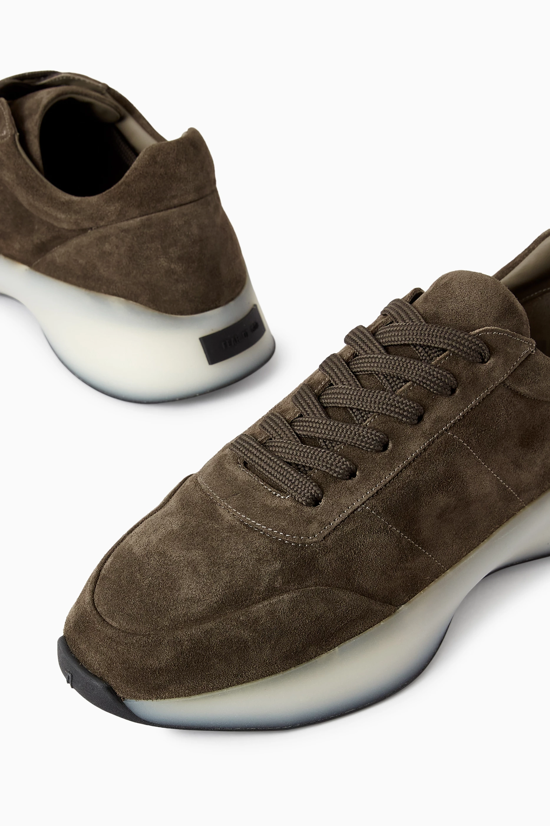 Buy Fear Of God Brown Vintage Runner Sneakers in Suede For Men 