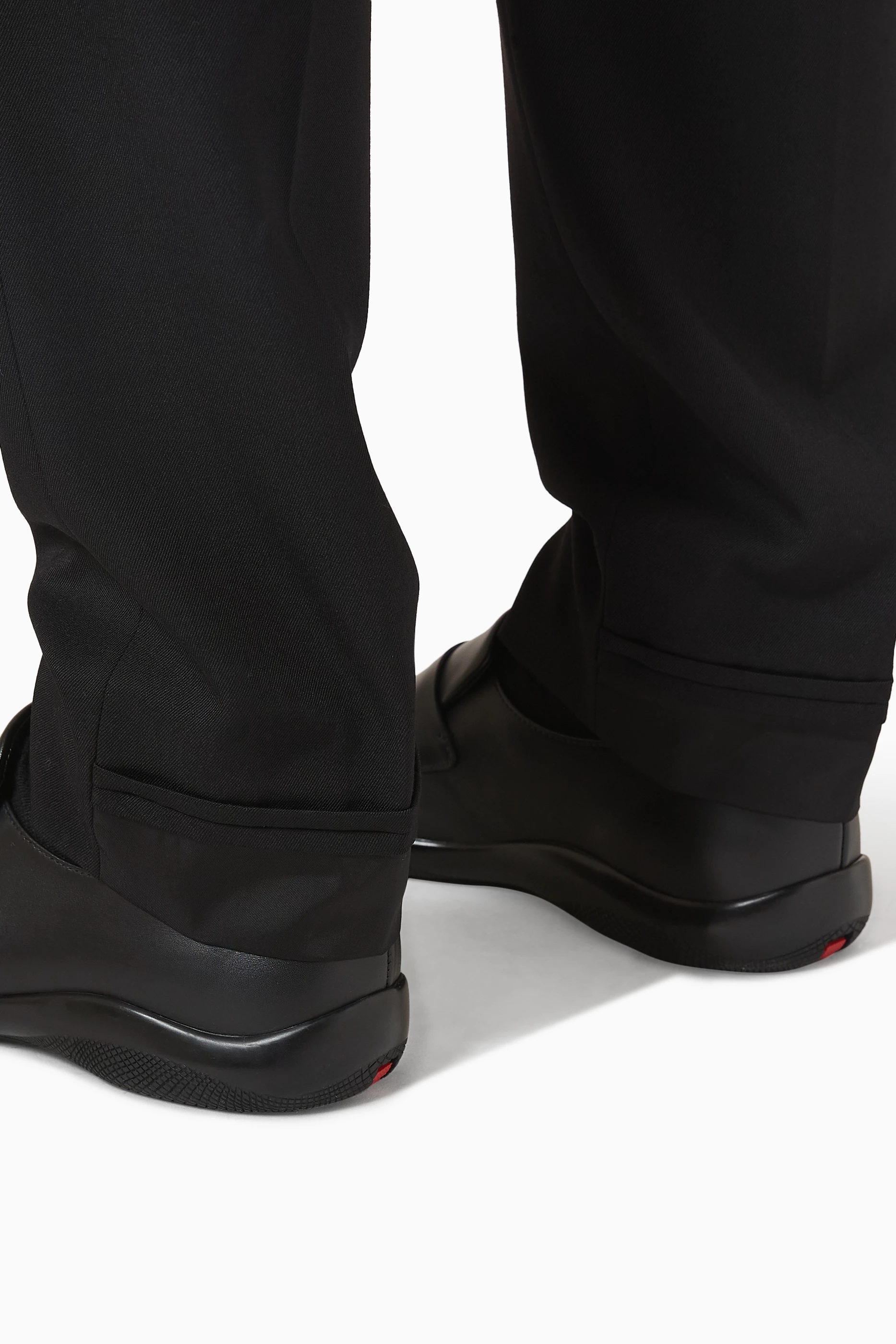 Buy Prada Black Slim-fit Pants in Virgin Wool For Men Online