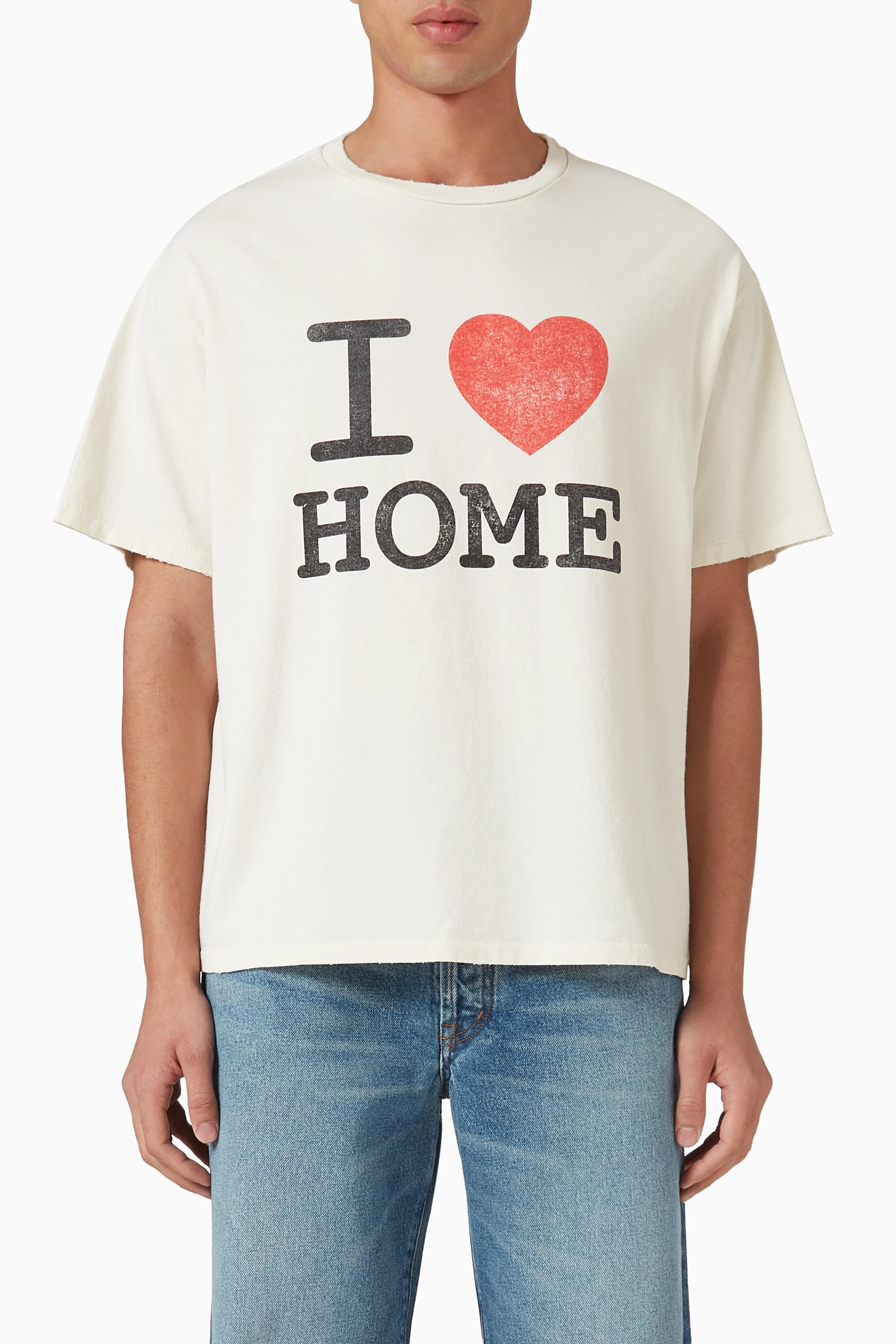 Buy Gallery Dept Neutral I Love Home Printed T-shirt in Cotton For 