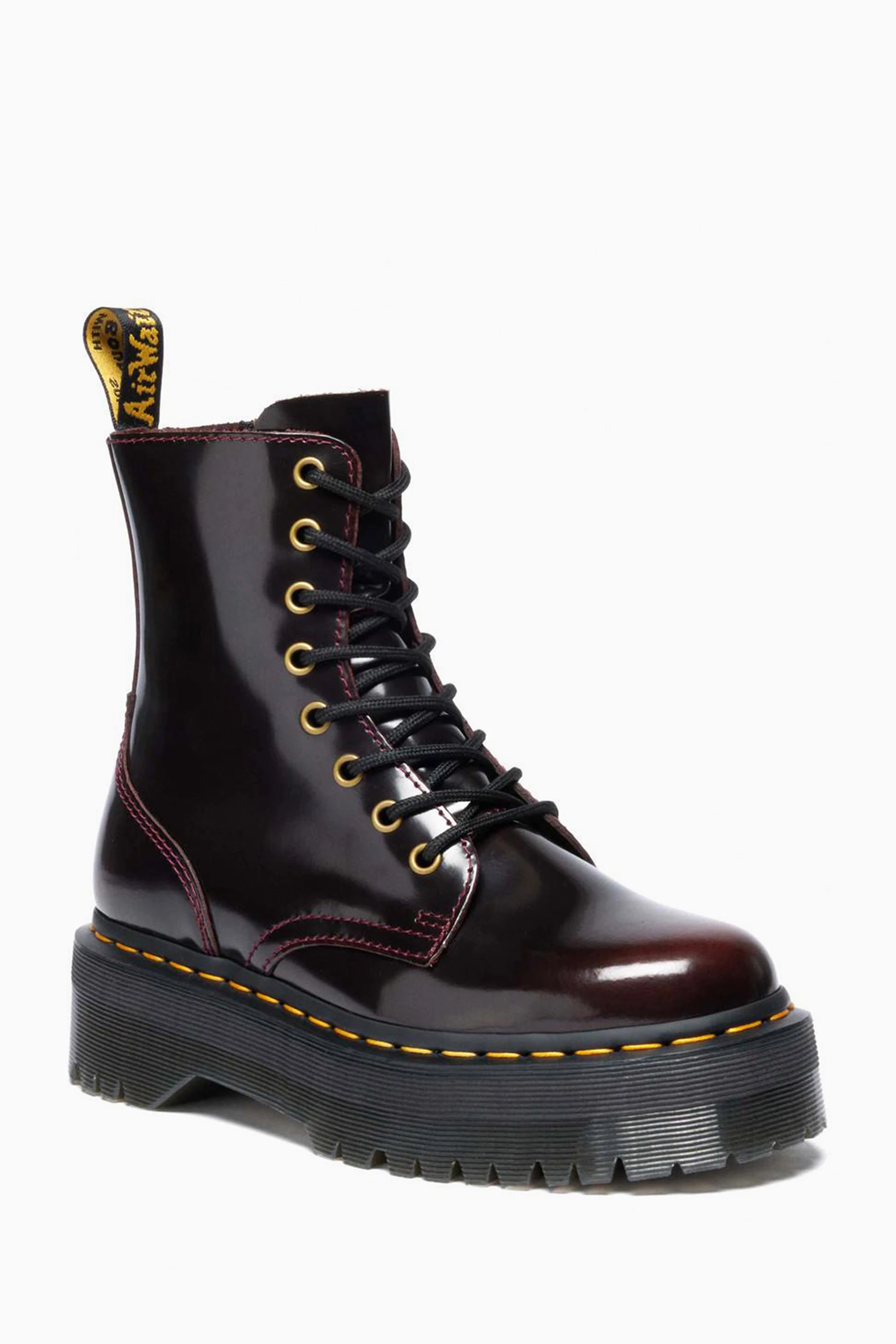 Buy Dr. Martens Burgundy Jadon 8-eye Platform Boots in Arcadia