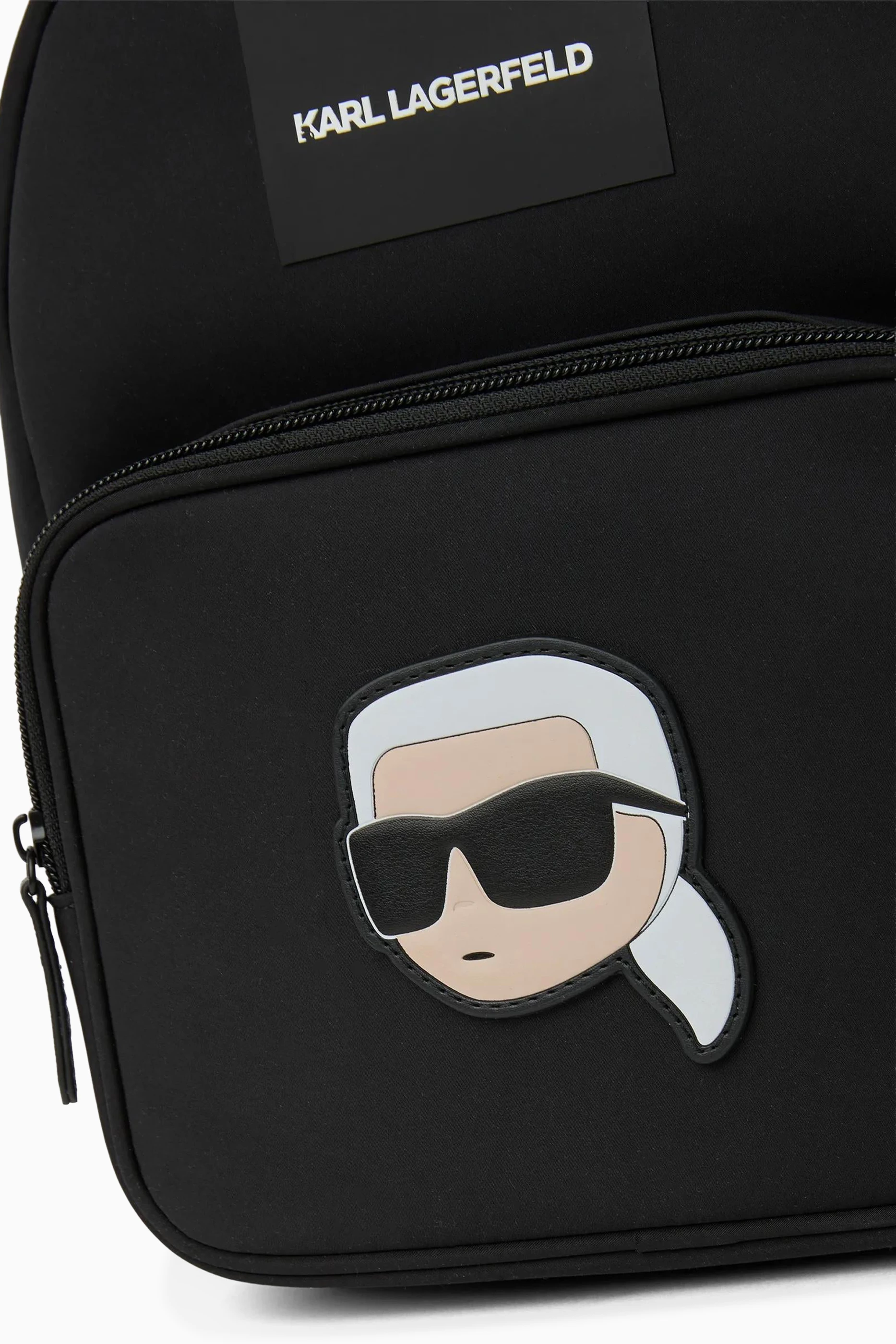 Buy Karl Lagerfeld Kids Black Logo-patch Backpack in Nylon 