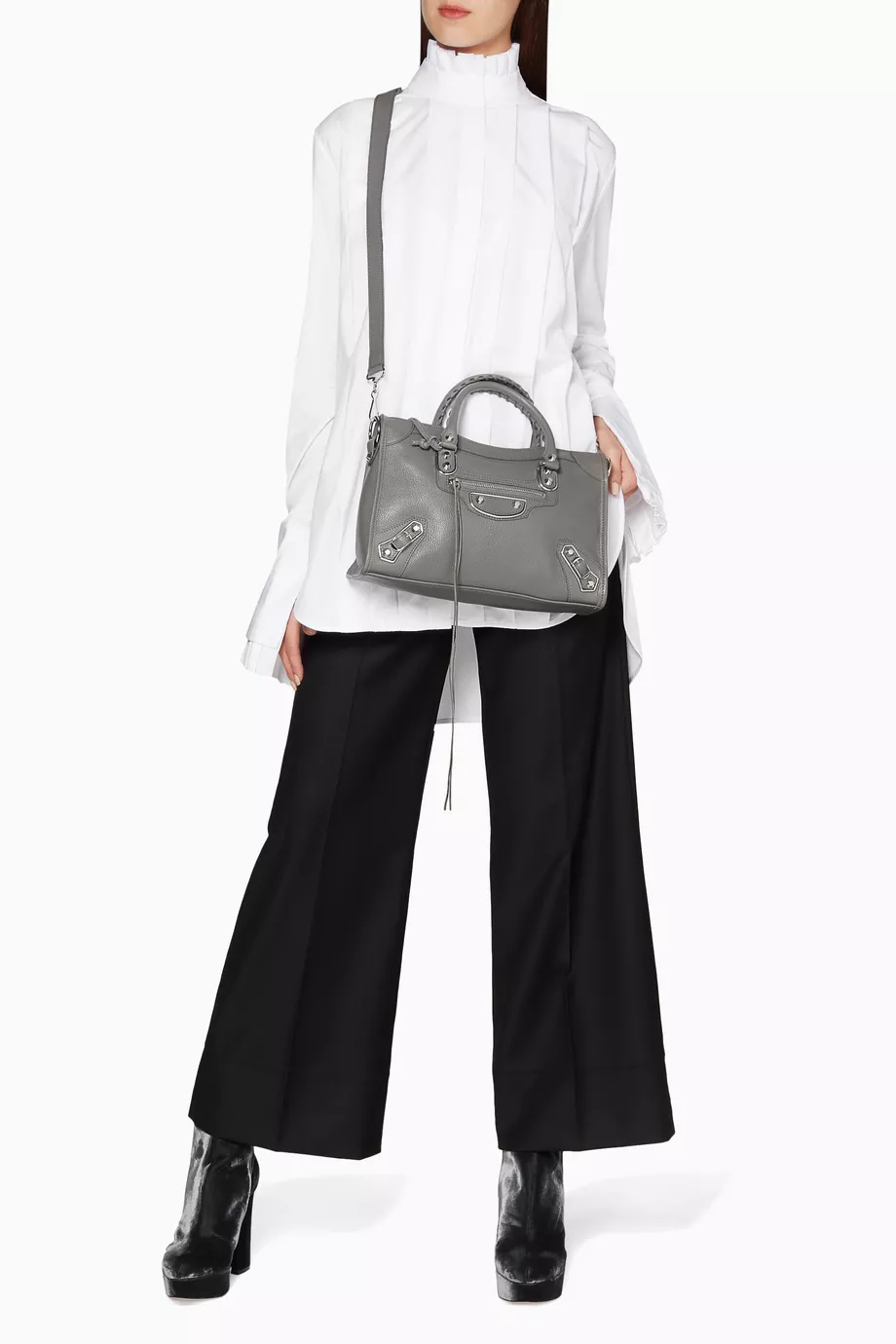 Balenciaga mini hot sale city grey