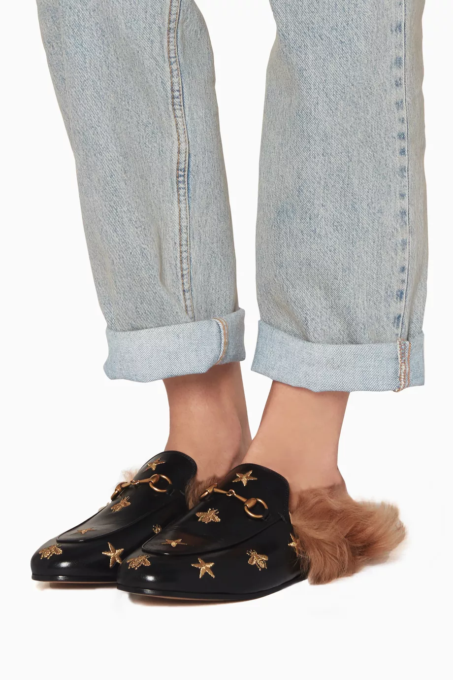 Gucci princetown embroidered deals