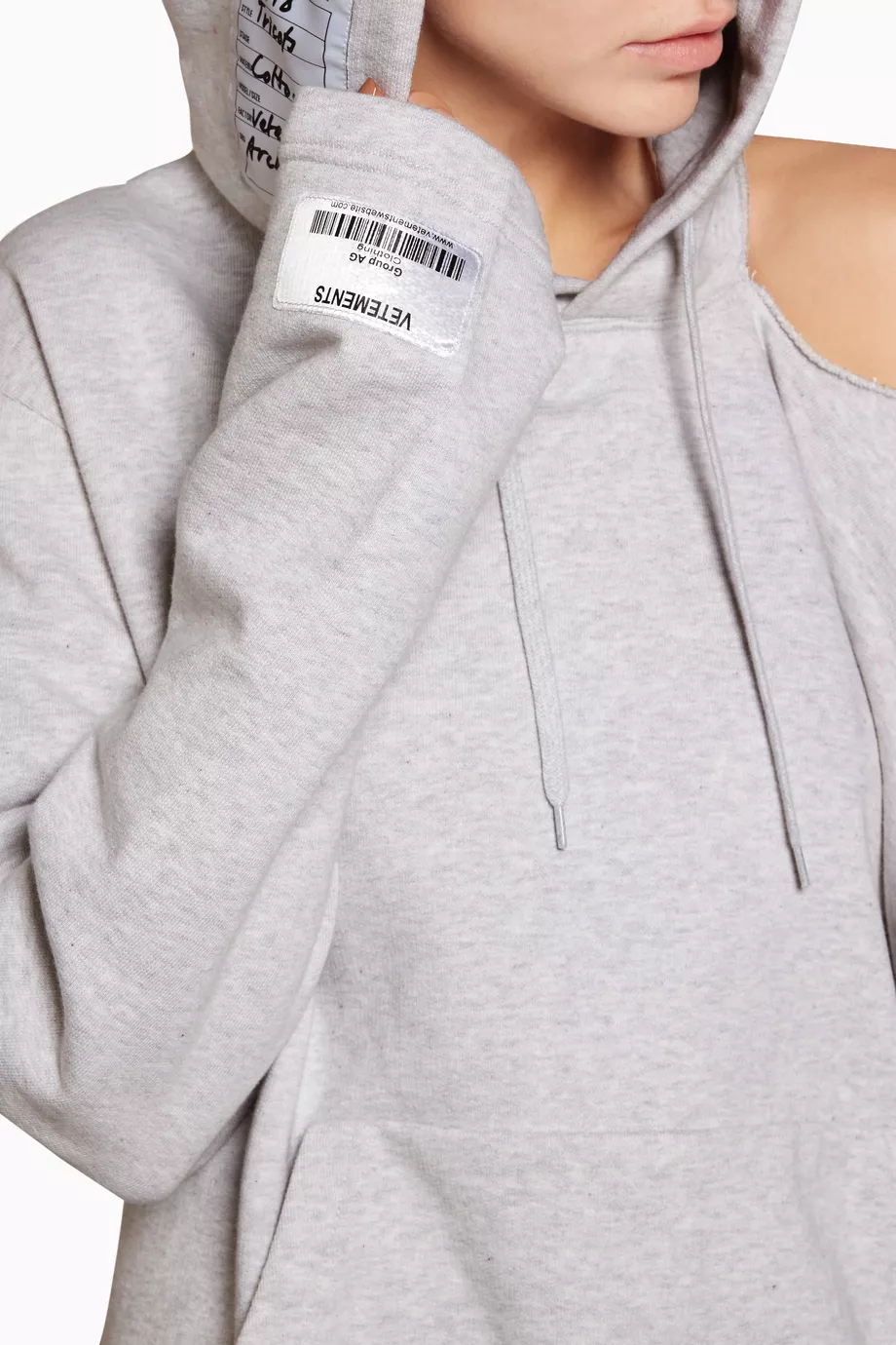 Open cheap shoulder hoodie