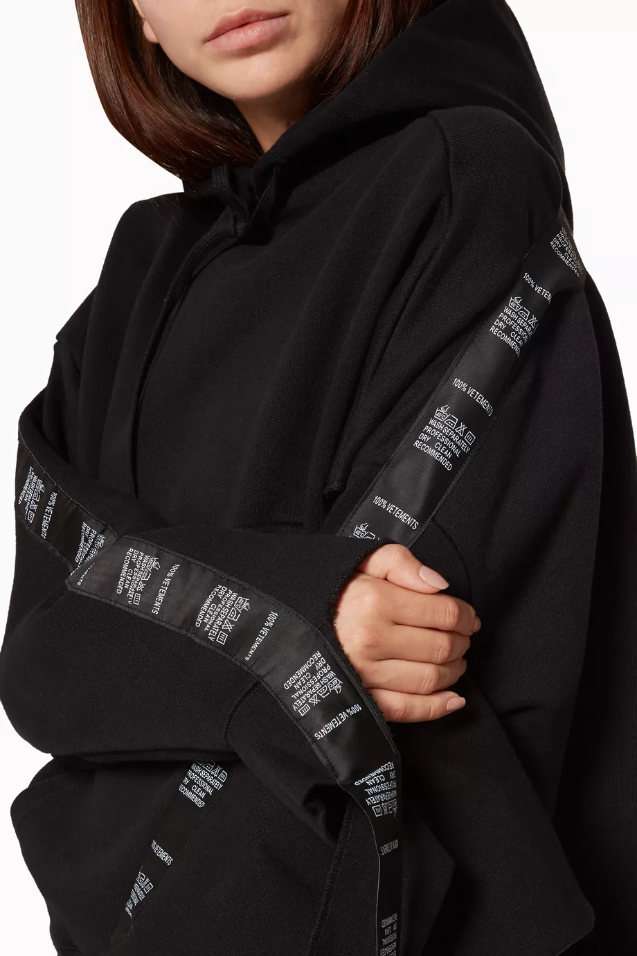 Vetements black tape hoodie cheap