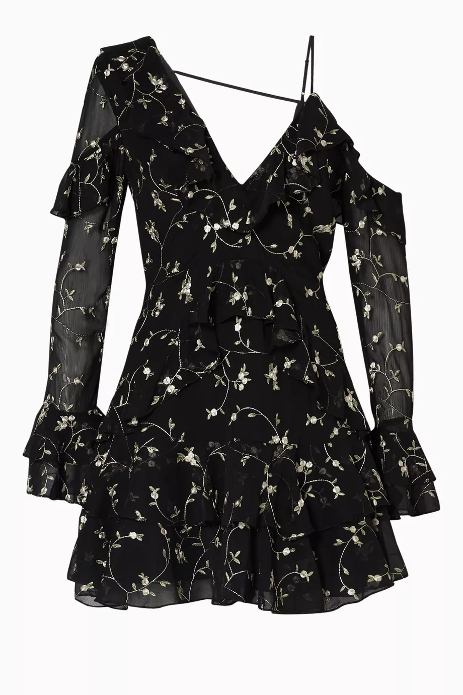 Buy La Maison Talulah Black Black Embroidered Bewitched Mini Dress