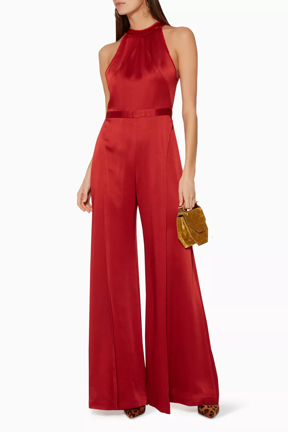 Buy Alexis Orange Rust Red Sanaya Jumpsuit for Women in UAE Ounass