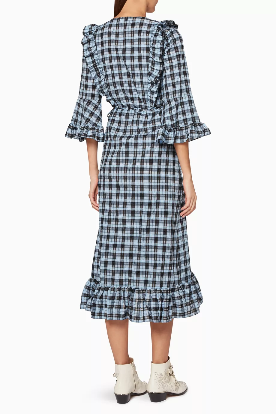 Ganni charron sales wrap dress