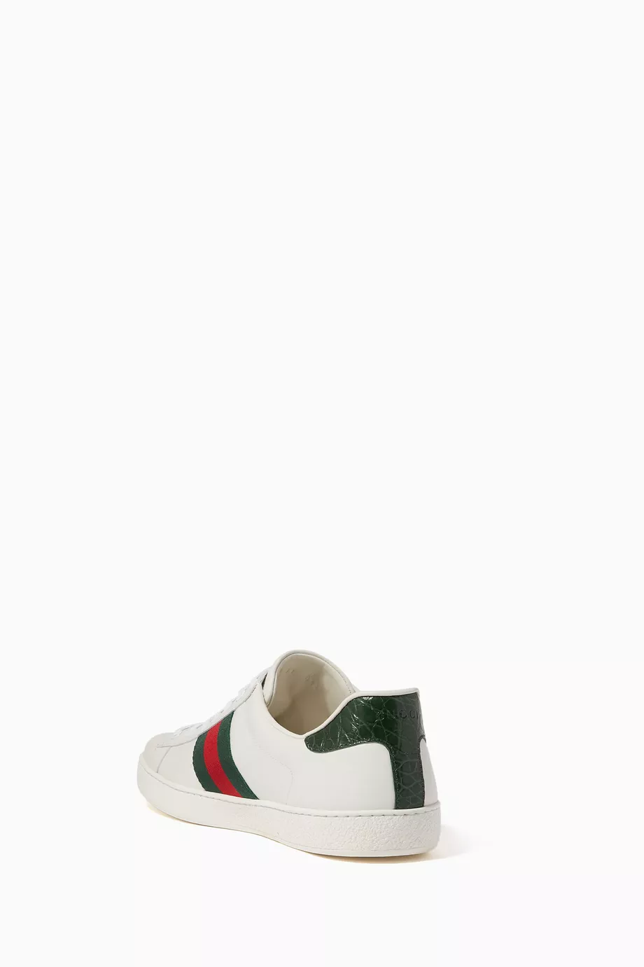 Gucci ace croc leather heel discount