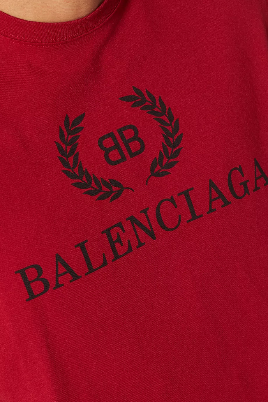 Buy Balenciaga Red Red BB Logo T Shirt for Men in UAE Ounass
