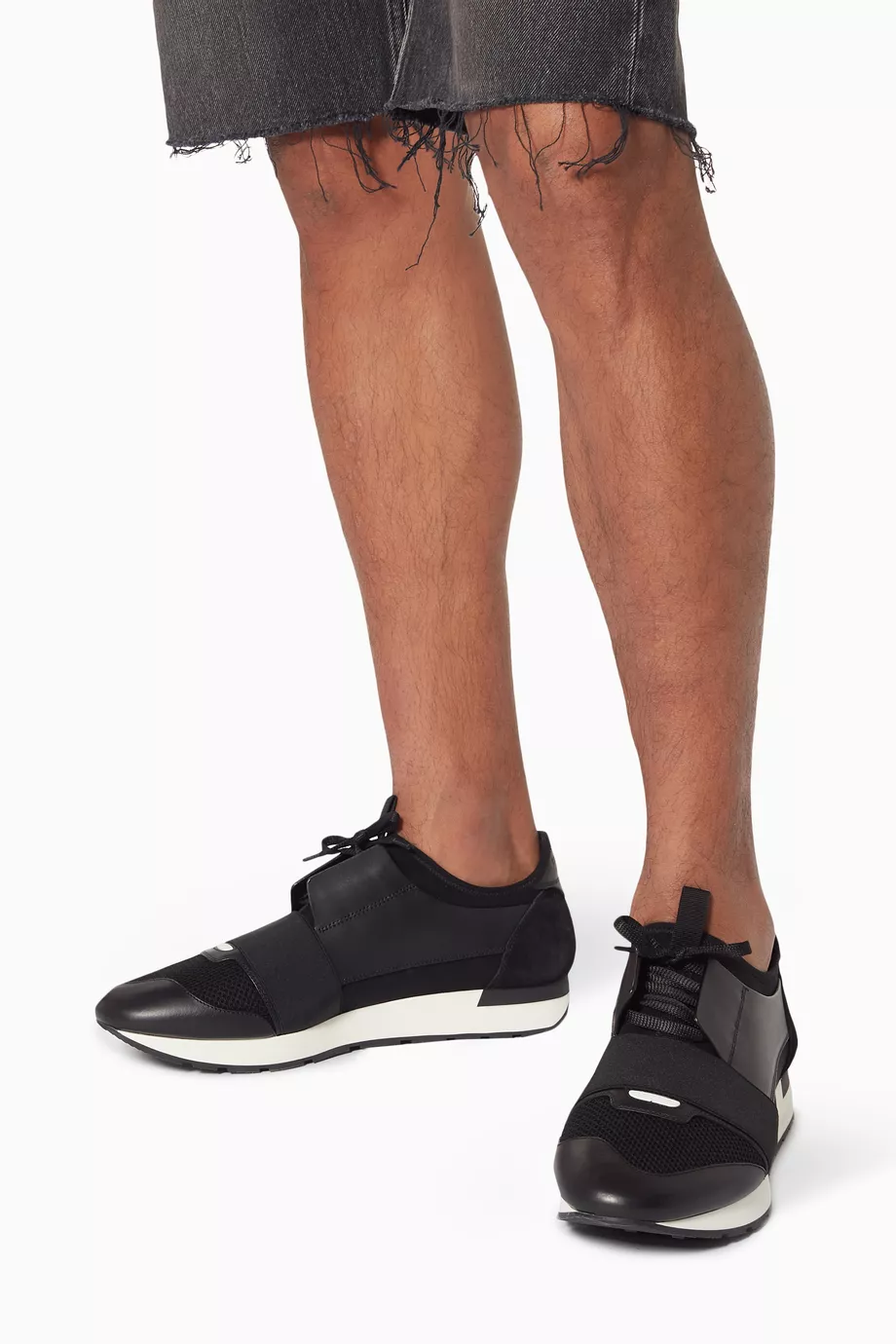 Buy Balenciaga Black Black Race Runner Low Top Sneakers for