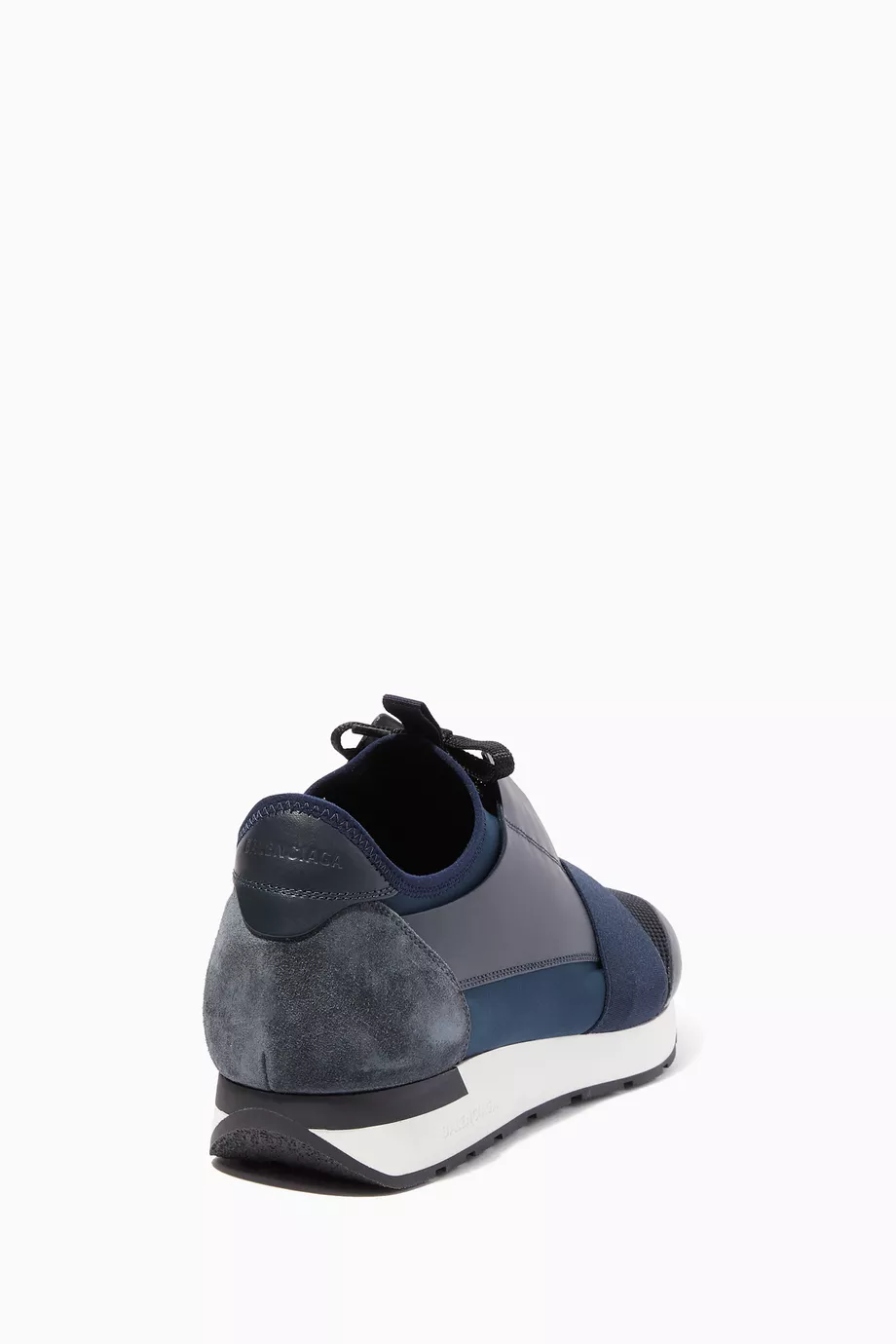 Buy Balenciaga Blue Navy Race Runner Low Top Sneakers for Men in