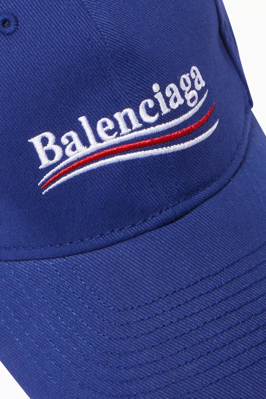 Buy Balenciaga Blue Political Logo Baseball Cap for Men in UAE Ounass