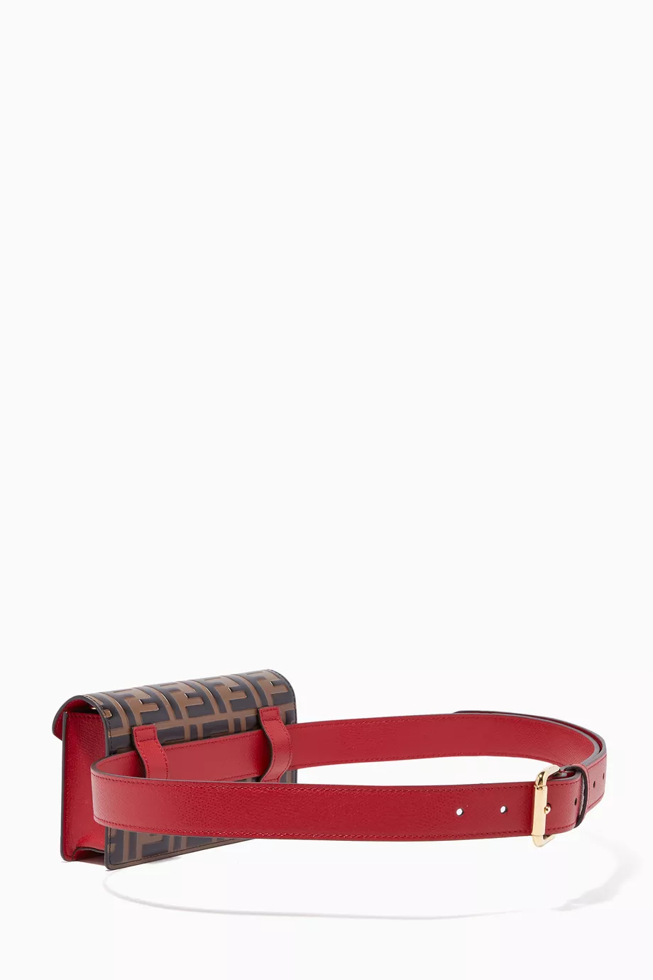 Buy Fendi Black Red Forever Fendi Leather Belt Bag for Women in