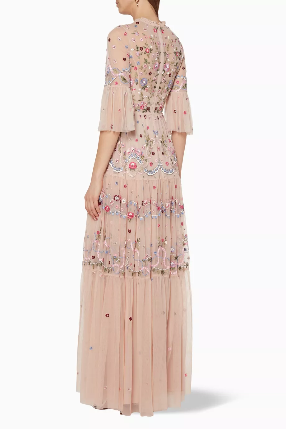 Buy Needle Thread Pink Dreamers Lace Gown for WOMEN in UAE Ounass
