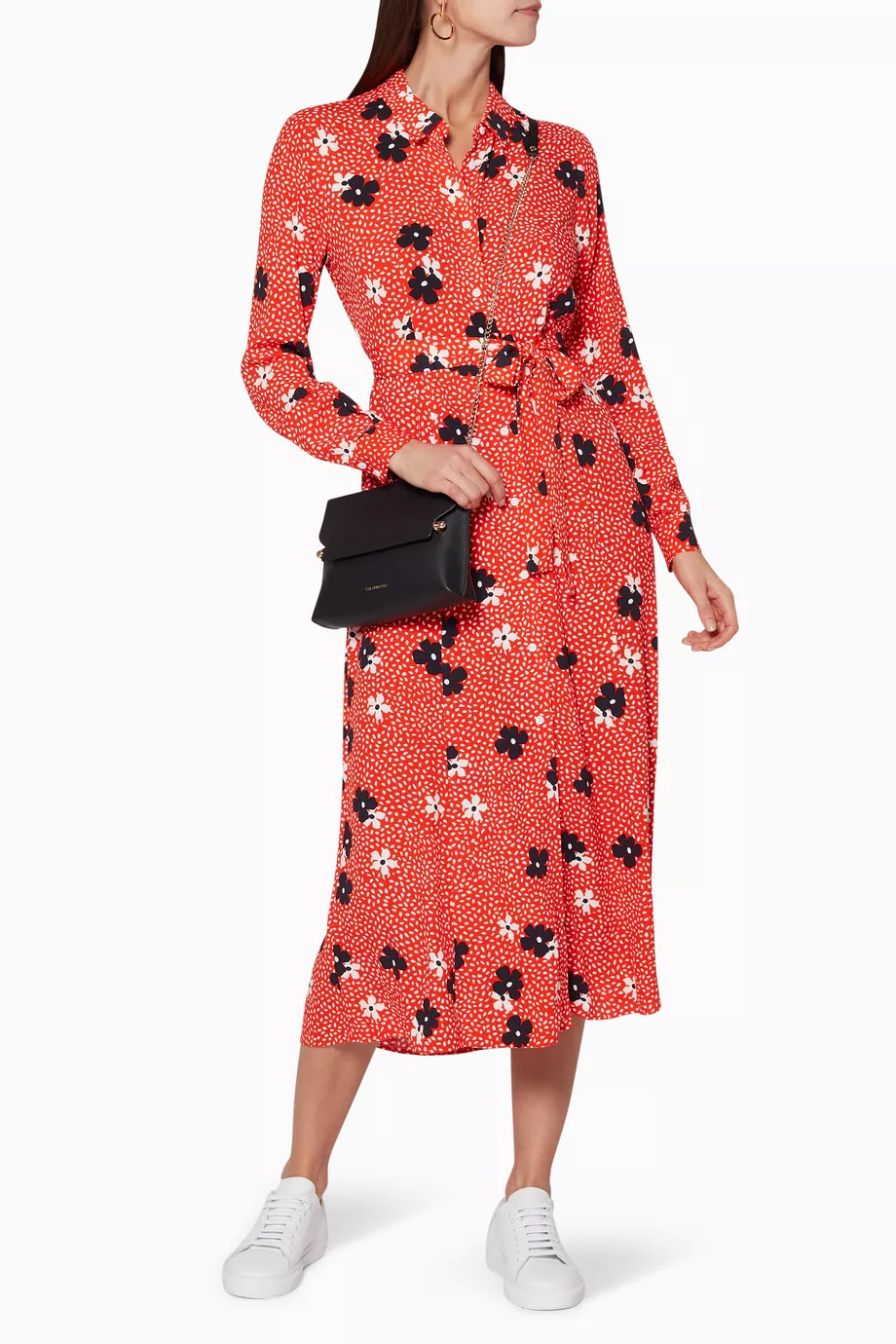 Whistles confetti floral store print midi dress