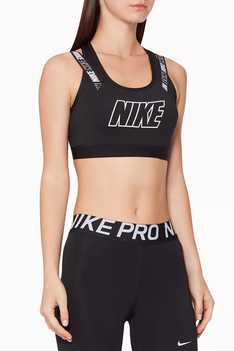 Buy Nike Black Victory Compression Logo-Print Sports Bra for Women in UAE