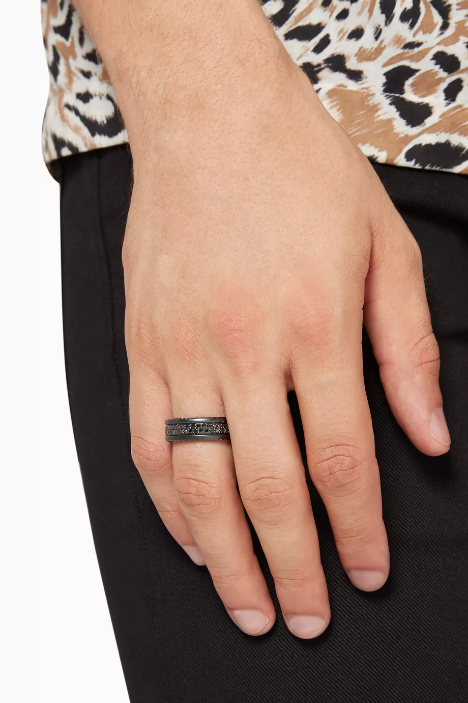 Diamond band ring on sale mens