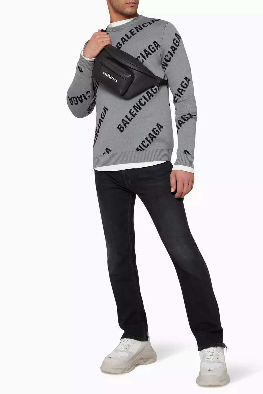 Balenciaga sweater shop mens silver