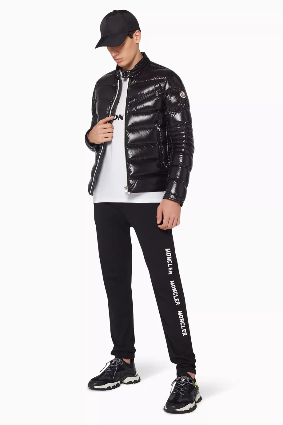 Buy Moncler Black Berriat Laque Biker Down Jacket for Men in UAE