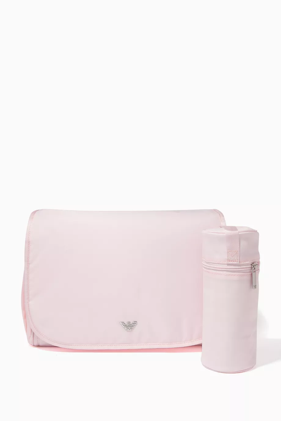 Pink armani sale changing bag